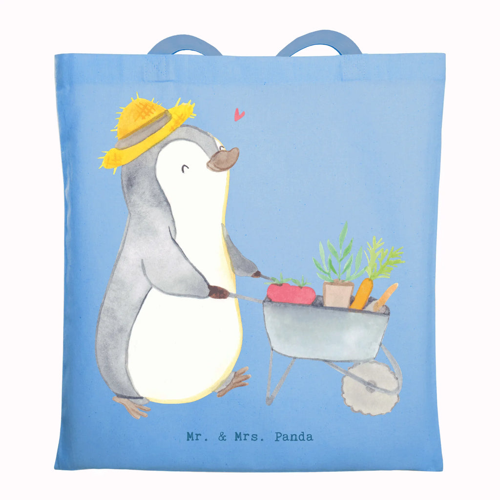 Tragetasche Pinguin Gartenarbeit Beuteltasche, Beutel, Einkaufstasche, Jutebeutel, Stoffbeutel, Tasche, Shopper, Umhängetasche, Strandtasche, Schultertasche, Stofftasche, Tragetasche, Badetasche, Jutetasche, Einkaufstüte, Laptoptasche, Geschenk, Sport, Sportart, Hobby, Schenken, Danke, Dankeschön, Auszeichnung, Gewinn, Sportler, Gartenarbeit, Urban gardening, Gärtnern, Gartenpflege