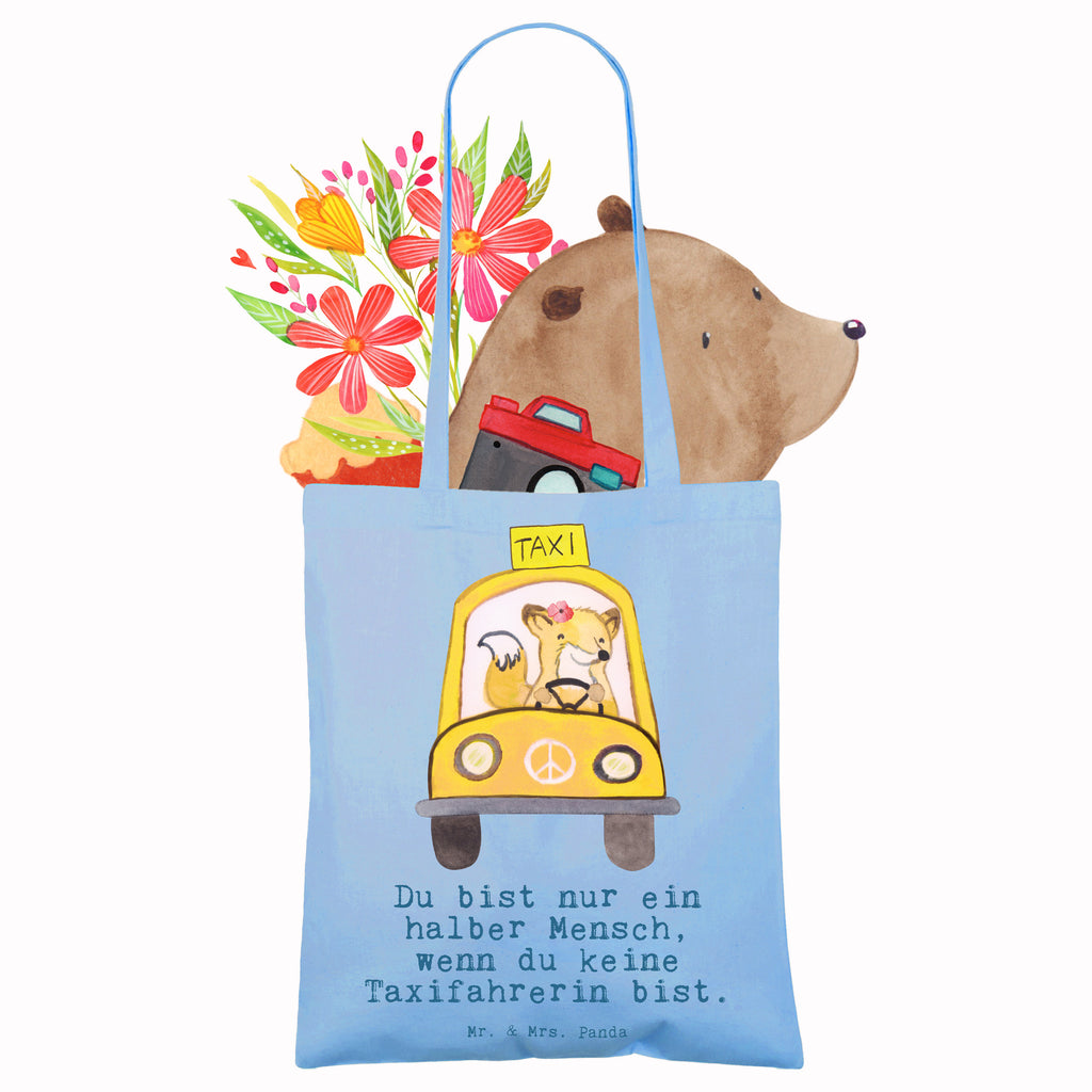 Tragetasche Taxifahrerin mit Herz Beuteltasche, Beutel, Einkaufstasche, Jutebeutel, Stoffbeutel, Tasche, Shopper, Umhängetasche, Strandtasche, Schultertasche, Stofftasche, Tragetasche, Badetasche, Jutetasche, Einkaufstüte, Laptoptasche, Beruf, Ausbildung, Jubiläum, Abschied, Rente, Kollege, Kollegin, Geschenk, Schenken, Arbeitskollege, Mitarbeiter, Firma, Danke, Dankeschön