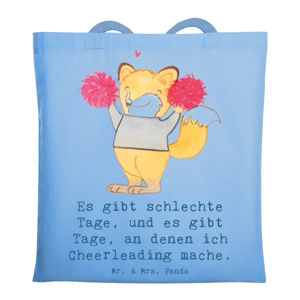 Tragetasche Fuchs Cheerleader Beuteltasche, Beutel, Einkaufstasche, Jutebeutel, Stoffbeutel, Tasche, Shopper, Umhängetasche, Strandtasche, Schultertasche, Stofftasche, Tragetasche, Badetasche, Jutetasche, Einkaufstüte, Laptoptasche, Geschenk, Sport, Sportart, Hobby, Schenken, Danke, Dankeschön, Auszeichnung, Gewinn, Sportler, Cheerleader, Cheerleading, Turnen, Turn Club, Turniere