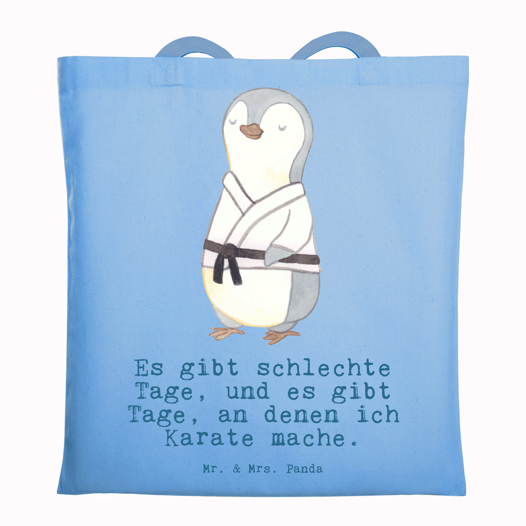 Tragetasche Pinguin Karate Beuteltasche, Beutel, Einkaufstasche, Jutebeutel, Stoffbeutel, Tasche, Shopper, Umhängetasche, Strandtasche, Schultertasche, Stofftasche, Tragetasche, Badetasche, Jutetasche, Einkaufstüte, Laptoptasche, Geschenk, Sport, Sportart, Hobby, Schenken, Danke, Dankeschön, Auszeichnung, Gewinn, Sportler, Karate, Kampfsportart, Selbstverteidigung, Kampfkunst, Karate Verein