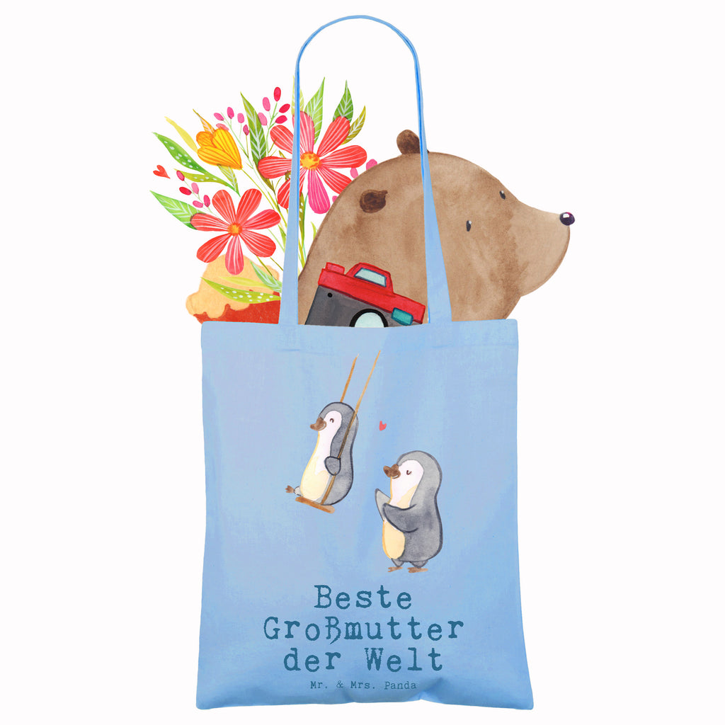 Tragetasche Pinguin Beste Großmutter der Welt Beuteltasche, Beutel, Einkaufstasche, Jutebeutel, Stoffbeutel, Tasche, Shopper, Umhängetasche, Strandtasche, Schultertasche, Stofftasche, Tragetasche, Badetasche, Jutetasche, Einkaufstüte, Laptoptasche, für, Dankeschön, Geschenk, Schenken, Geburtstag, Geburtstagsgeschenk, Geschenkidee, Danke, Bedanken, Mitbringsel, Freude machen, Geschenktipp, Großmutter, Omi, Oma, Oma geworden, Grosseltern