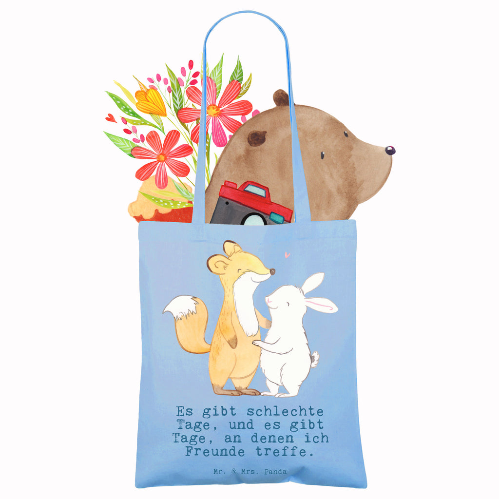 Tragetasche Fuchs Hase Freunde treffen Beuteltasche, Beutel, Einkaufstasche, Jutebeutel, Stoffbeutel, Tasche, Shopper, Umhängetasche, Strandtasche, Schultertasche, Stofftasche, Tragetasche, Badetasche, Jutetasche, Einkaufstüte, Laptoptasche, Geschenk, Sport, Sportart, Hobby, Schenken, Danke, Dankeschön, Auszeichnung, Gewinn, Sportler, Freunde treffen