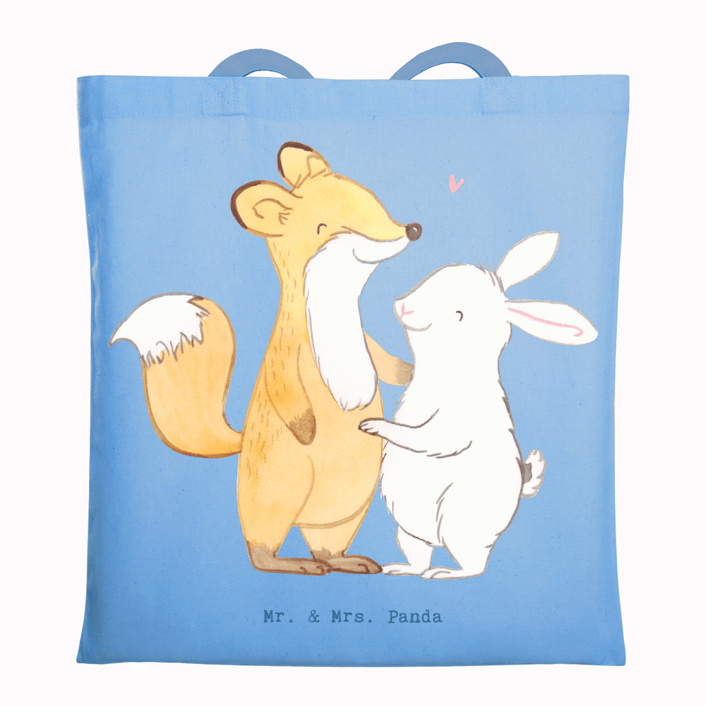 Tragetasche Fuchs Hase Freunde treffen Beuteltasche, Beutel, Einkaufstasche, Jutebeutel, Stoffbeutel, Tasche, Shopper, Umhängetasche, Strandtasche, Schultertasche, Stofftasche, Tragetasche, Badetasche, Jutetasche, Einkaufstüte, Laptoptasche, Geschenk, Sport, Sportart, Hobby, Schenken, Danke, Dankeschön, Auszeichnung, Gewinn, Sportler, Freunde treffen