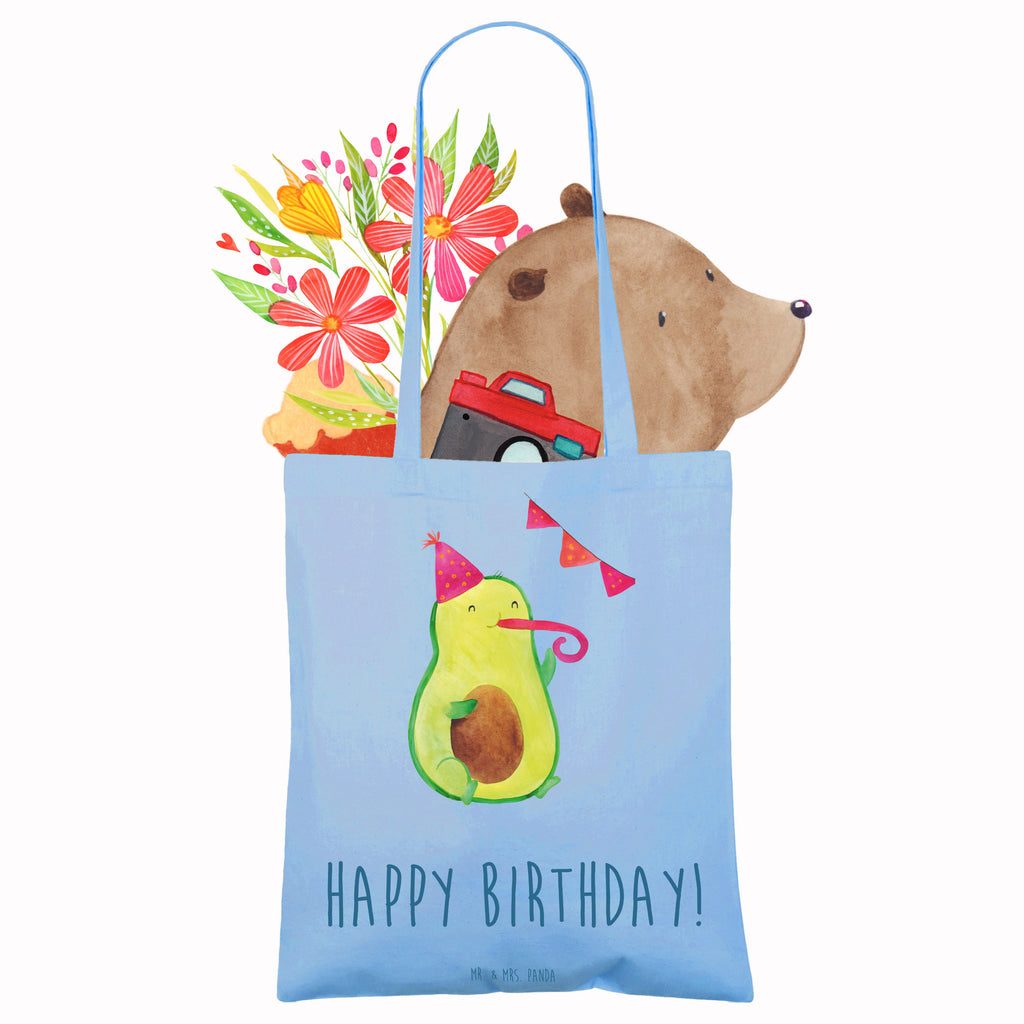 Tragetasche Avocado Birthday Beuteltasche, Beutel, Einkaufstasche, Jutebeutel, Stoffbeutel, Tasche, Shopper, Umhängetasche, Strandtasche, Schultertasche, Stofftasche, Tragetasche, Badetasche, Jutetasche, Einkaufstüte, Laptoptasche, Avocado, Veggie, Vegan, Gesund