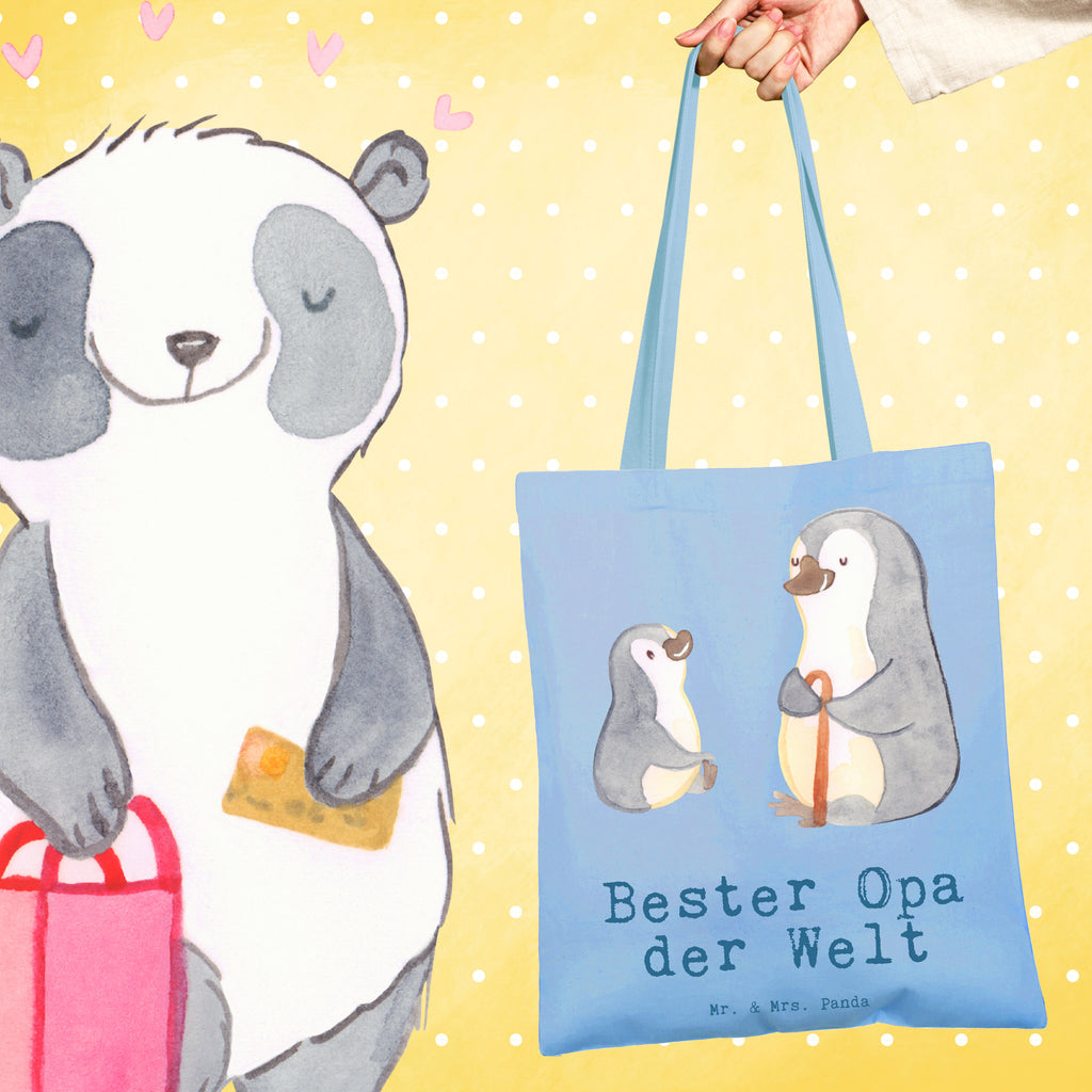 Tragetasche Pinguin Bester Opa der Welt Beuteltasche, Beutel, Einkaufstasche, Jutebeutel, Stoffbeutel, Tasche, Shopper, Umhängetasche, Strandtasche, Schultertasche, Stofftasche, Tragetasche, Badetasche, Jutetasche, Einkaufstüte, Laptoptasche, für, Dankeschön, Geschenk, Schenken, Geburtstag, Geburtstagsgeschenk, Geschenkidee, Danke, Bedanken, Mitbringsel, Freude machen, Geschenktipp, Großvater, Grossvater, Opa, Opi. Großpapa, Großeltern, Enkel, Enkelin, Enkelkind, Kleinigkeit, Oppa, Oppi, Bester