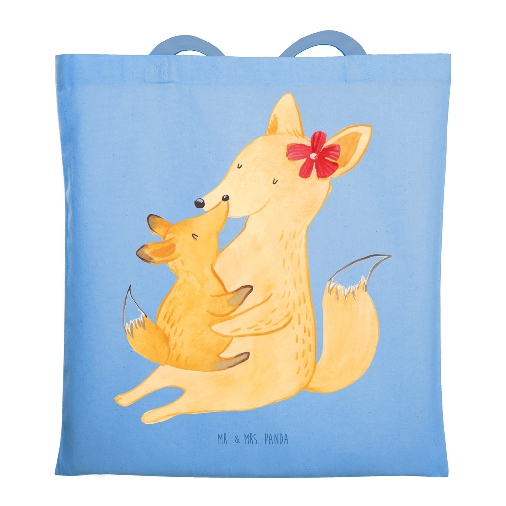 Tragetasche Fuchs Mama & Kind Beuteltasche, Beutel, Einkaufstasche, Jutebeutel, Stoffbeutel, Tasche, Shopper, Umhängetasche, Strandtasche, Schultertasche, Stofftasche, Tragetasche, Badetasche, Jutetasche, Einkaufstüte, Laptoptasche, Familie, Vatertag, Muttertag, Bruder, Schwester, Mama, Papa, Oma, Opa, Mutter, Tochter, Lieblingstochter, Beste Tochter, Geschenk