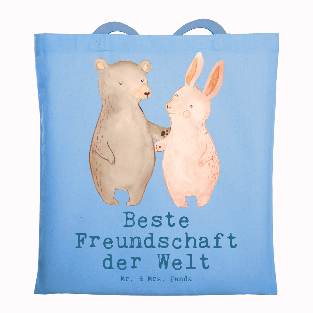 Tragetasche Hase Beste Freundschaft der Welt Beuteltasche, Beutel, Einkaufstasche, Jutebeutel, Stoffbeutel, Tasche, Shopper, Umhängetasche, Strandtasche, Schultertasche, Stofftasche, Tragetasche, Badetasche, Jutetasche, Einkaufstüte, Laptoptasche, für, Dankeschön, Geschenk, Schenken, Geburtstag, Geburtstagsgeschenk, Geschenkidee, Danke, Bedanken, Mitbringsel, Freude machen, Geschenktipp, Freundschaft, Freunde, Freunde fürs Leben, best friends, Freundin, Freund, Clique, Kumpel, bae, bff