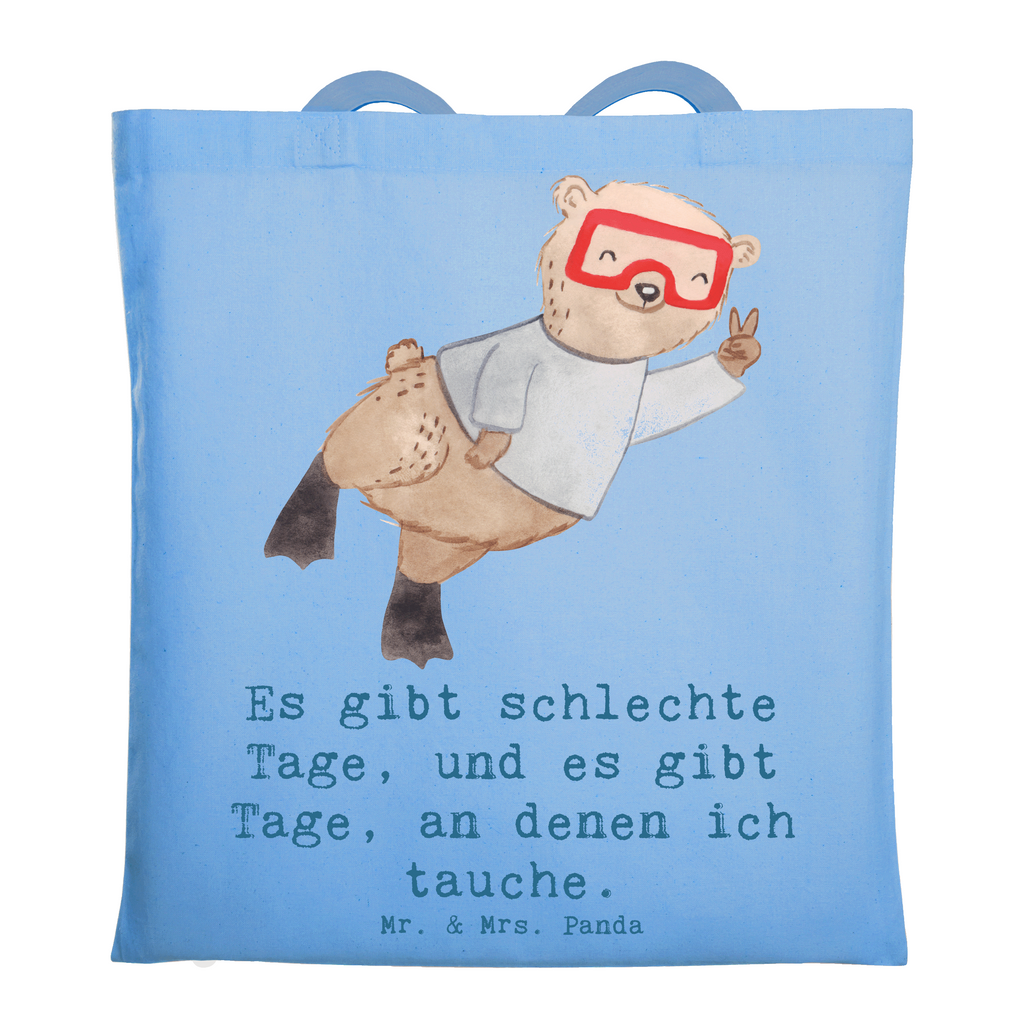 Tragetasche Bär Tauchen Beuteltasche, Beutel, Einkaufstasche, Jutebeutel, Stoffbeutel, Tasche, Shopper, Umhängetasche, Strandtasche, Schultertasche, Stofftasche, Tragetasche, Badetasche, Jutetasche, Einkaufstüte, Laptoptasche, Geschenk, Sport, Sportart, Hobby, Schenken, Danke, Dankeschön, Auszeichnung, Gewinn, Sportler, Tauchen, schnorcheln, Tauchgang, Tauchschule, Diving, Dive