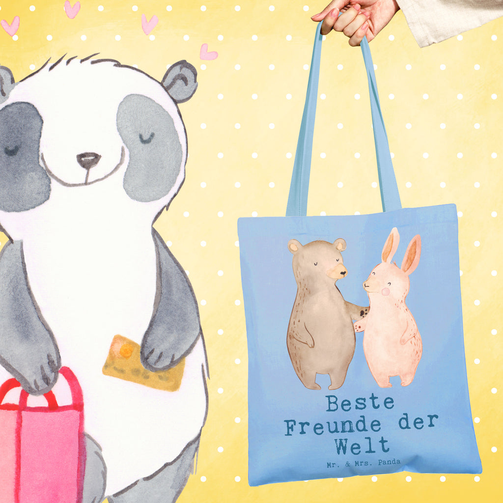 Tragetasche Hase Beste Freunde der Welt Beuteltasche, Beutel, Einkaufstasche, Jutebeutel, Stoffbeutel, Tasche, Shopper, Umhängetasche, Strandtasche, Schultertasche, Stofftasche, Tragetasche, Badetasche, Jutetasche, Einkaufstüte, Laptoptasche, für, Dankeschön, Geschenk, Schenken, Geburtstag, Geburtstagsgeschenk, Geschenkidee, Danke, Bedanken, Mitbringsel, Freude machen, Geschenktipp, Freunde, best friends, Freundschaft, Freundin, Freund, Clique, Kumpel, bae, bff