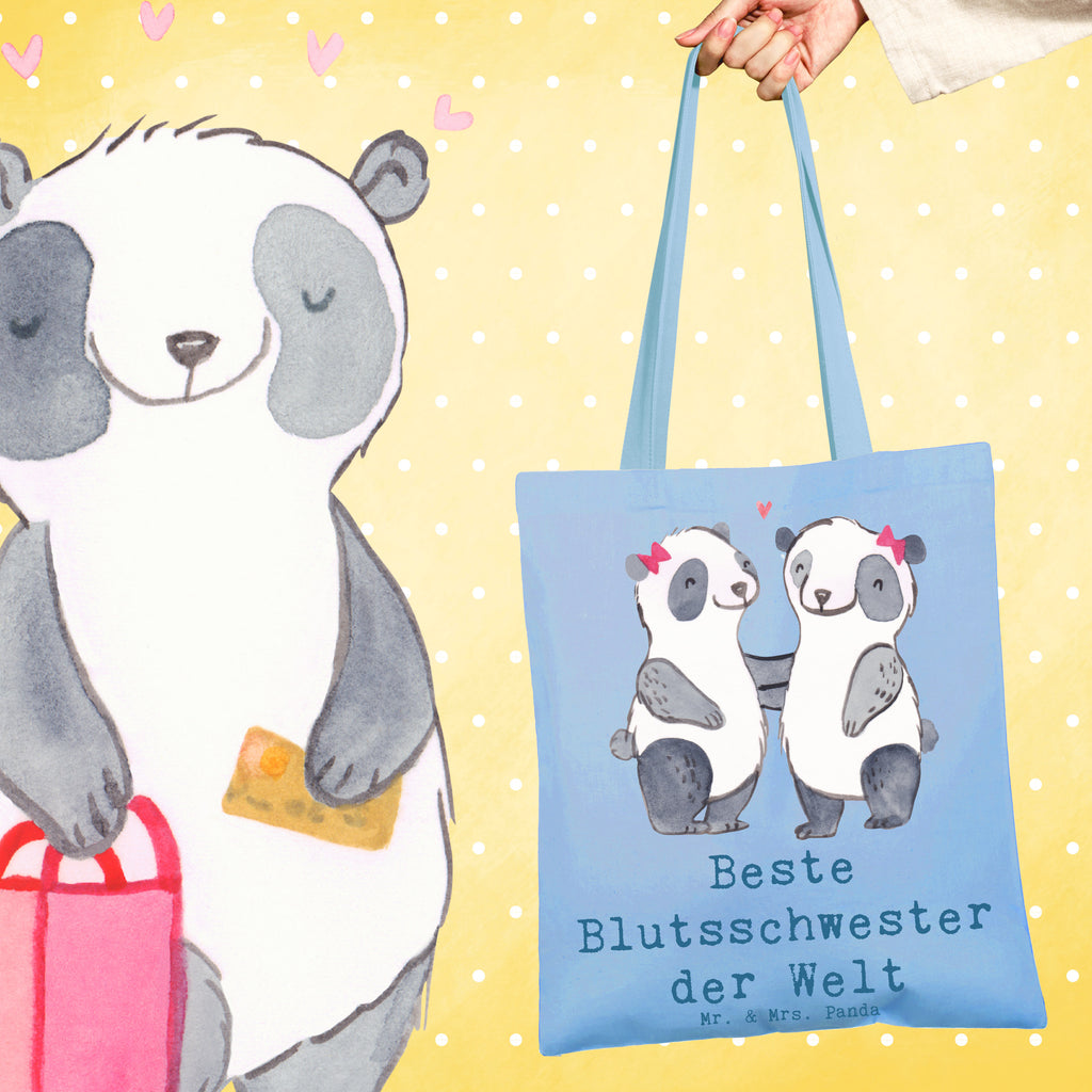 Tragetasche Panda Beste Blutsschwester der Welt Beuteltasche, Beutel, Einkaufstasche, Jutebeutel, Stoffbeutel, Tasche, Shopper, Umhängetasche, Strandtasche, Schultertasche, Stofftasche, Tragetasche, Badetasche, Jutetasche, Einkaufstüte, Laptoptasche, für, Dankeschön, Geschenk, Schenken, Geburtstag, Geburtstagsgeschenk, Geschenkidee, Danke, Bedanken, Mitbringsel, Freude machen, Geschenktipp, Blutsschwester, Blutsgeschwister, Freundin, Bae, Schwestern, Schwester, Geschwister, Schwesterherz, Sister, Familie, Kleinigkeit, Beste, Tochter, Liebe