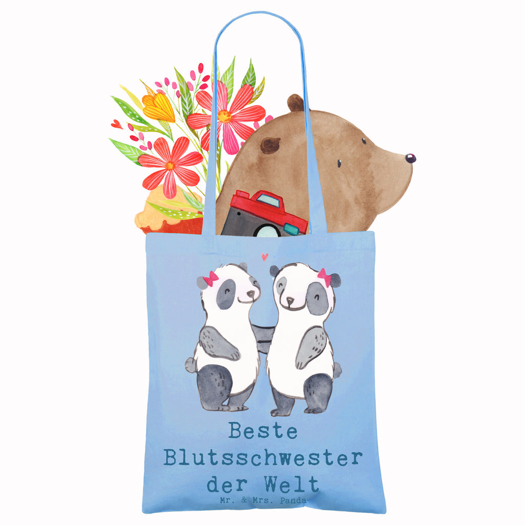 Tragetasche Panda Beste Blutsschwester der Welt Beuteltasche, Beutel, Einkaufstasche, Jutebeutel, Stoffbeutel, Tasche, Shopper, Umhängetasche, Strandtasche, Schultertasche, Stofftasche, Tragetasche, Badetasche, Jutetasche, Einkaufstüte, Laptoptasche, für, Dankeschön, Geschenk, Schenken, Geburtstag, Geburtstagsgeschenk, Geschenkidee, Danke, Bedanken, Mitbringsel, Freude machen, Geschenktipp, Blutsschwester, Blutsgeschwister, Freundin, Bae, Schwestern, Schwester, Geschwister, Schwesterherz, Sister, Familie, Kleinigkeit, Beste, Tochter, Liebe