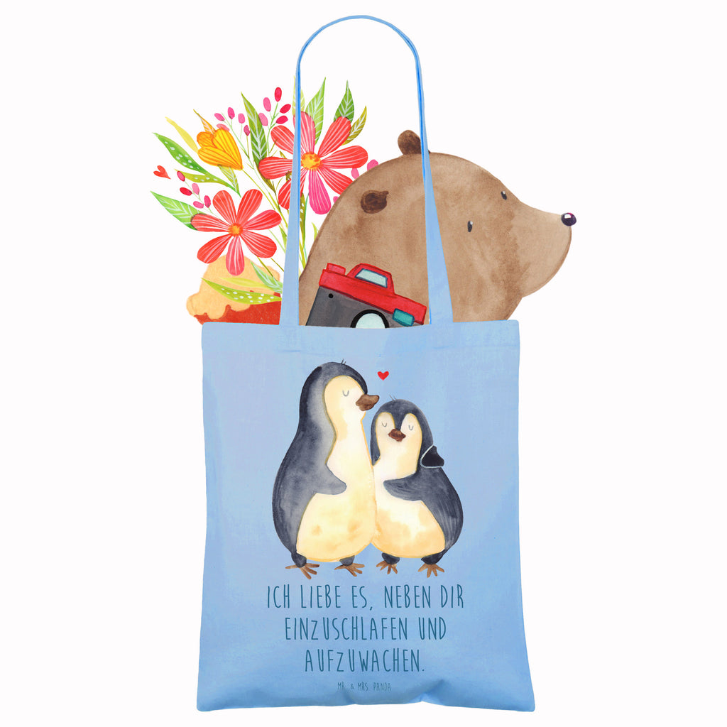 Tragetasche Pinguine Einschlafen Beuteltasche, Beutel, Einkaufstasche, Jutebeutel, Stoffbeutel, Tasche, Shopper, Umhängetasche, Strandtasche, Schultertasche, Stofftasche, Tragetasche, Badetasche, Jutetasche, Einkaufstüte, Laptoptasche, Liebe, Partner, Freund, Freundin, Ehemann, Ehefrau, Heiraten, Verlobung, Heiratsantrag, Liebesgeschenk, Jahrestag, Hocheitstag, Valentinstag, Geschenk für Frauen, Hochzeitstag, Mitbringsel, Geschenk für Freundin, Geschenk für Partner, Liebesbeweis, für Männer, für Ehemann