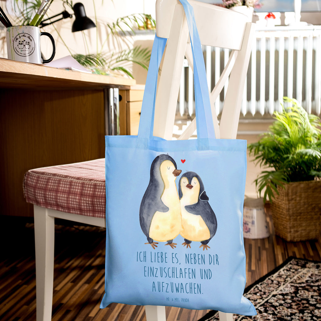 Tragetasche Pinguine Einschlafen Beuteltasche, Beutel, Einkaufstasche, Jutebeutel, Stoffbeutel, Tasche, Shopper, Umhängetasche, Strandtasche, Schultertasche, Stofftasche, Tragetasche, Badetasche, Jutetasche, Einkaufstüte, Laptoptasche, Liebe, Partner, Freund, Freundin, Ehemann, Ehefrau, Heiraten, Verlobung, Heiratsantrag, Liebesgeschenk, Jahrestag, Hocheitstag, Valentinstag, Geschenk für Frauen, Hochzeitstag, Mitbringsel, Geschenk für Freundin, Geschenk für Partner, Liebesbeweis, für Männer, für Ehemann