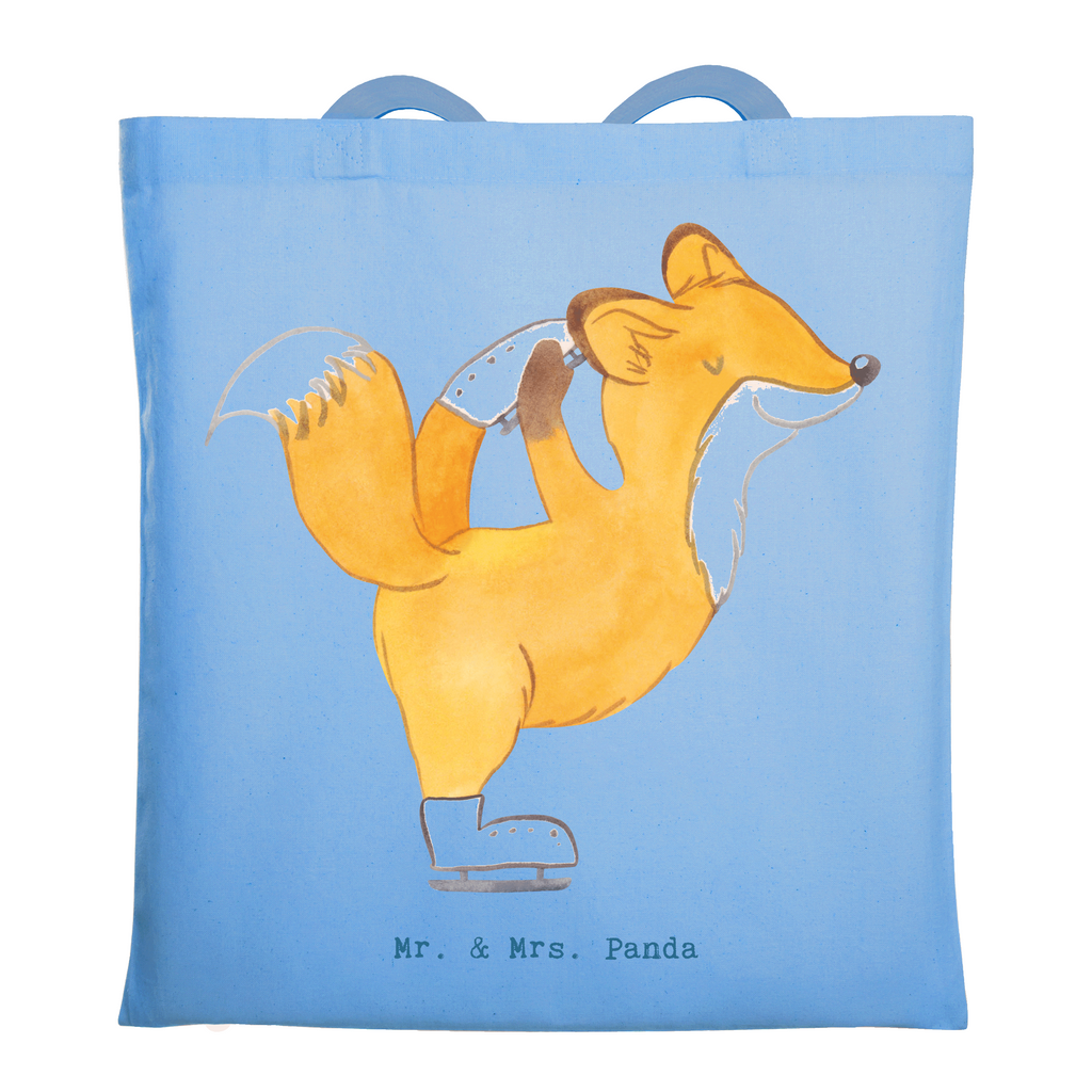 Tragetasche Fuchs Eiskunstläufer Beuteltasche, Beutel, Einkaufstasche, Jutebeutel, Stoffbeutel, Tasche, Shopper, Umhängetasche, Strandtasche, Schultertasche, Stofftasche, Tragetasche, Badetasche, Jutetasche, Einkaufstüte, Laptoptasche, Geschenk, Sport, Sportart, Hobby, Schenken, Danke, Dankeschön, Auszeichnung, Gewinn, Sportler, Eiskunstläufer, Eiskunstläuferin, Eiskunst