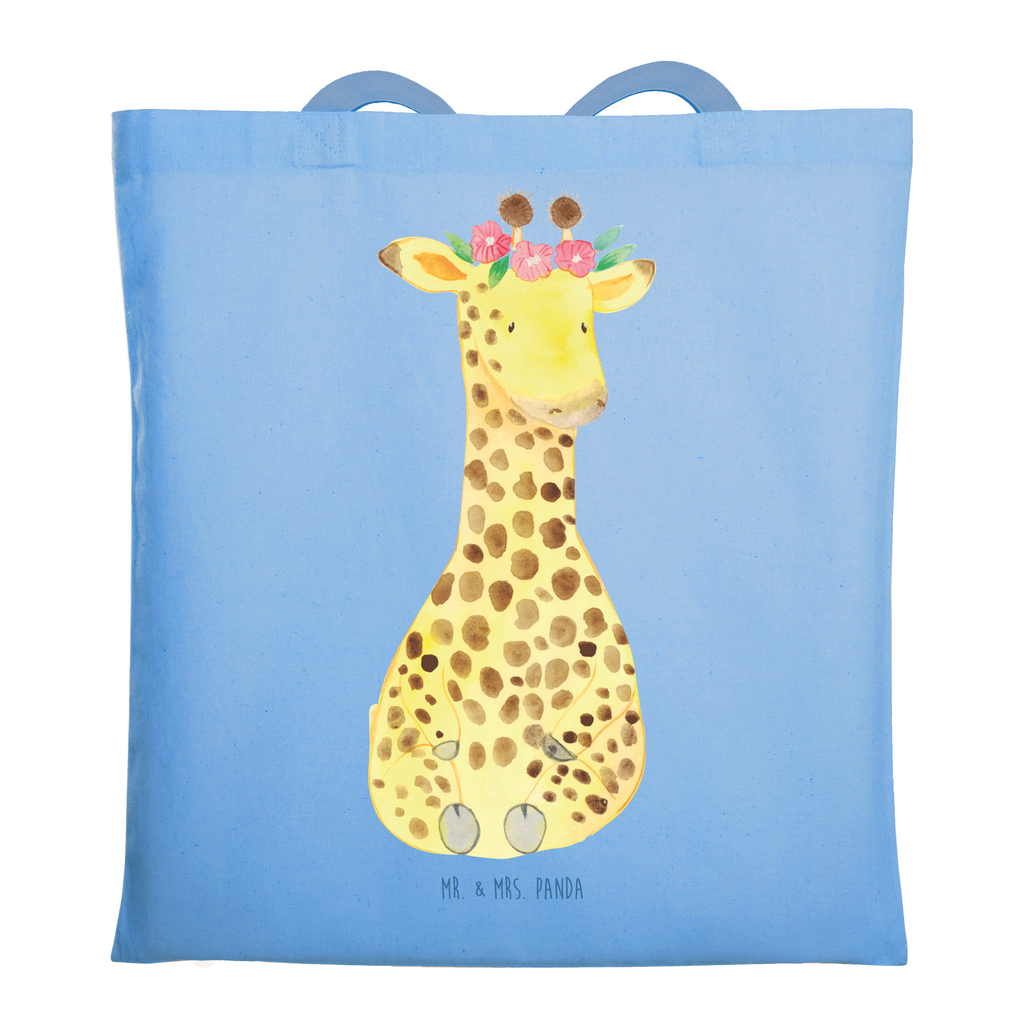 Tragetasche Giraffe Blumenkranz Beuteltasche, Beutel, Einkaufstasche, Jutebeutel, Stoffbeutel, Tasche, Shopper, Umhängetasche, Strandtasche, Schultertasche, Stofftasche, Tragetasche, Badetasche, Jutetasche, Einkaufstüte, Laptoptasche, Afrika, Wildtiere, Giraffe, Blumenkranz, Abenteurer, Selbstliebe, Freundin