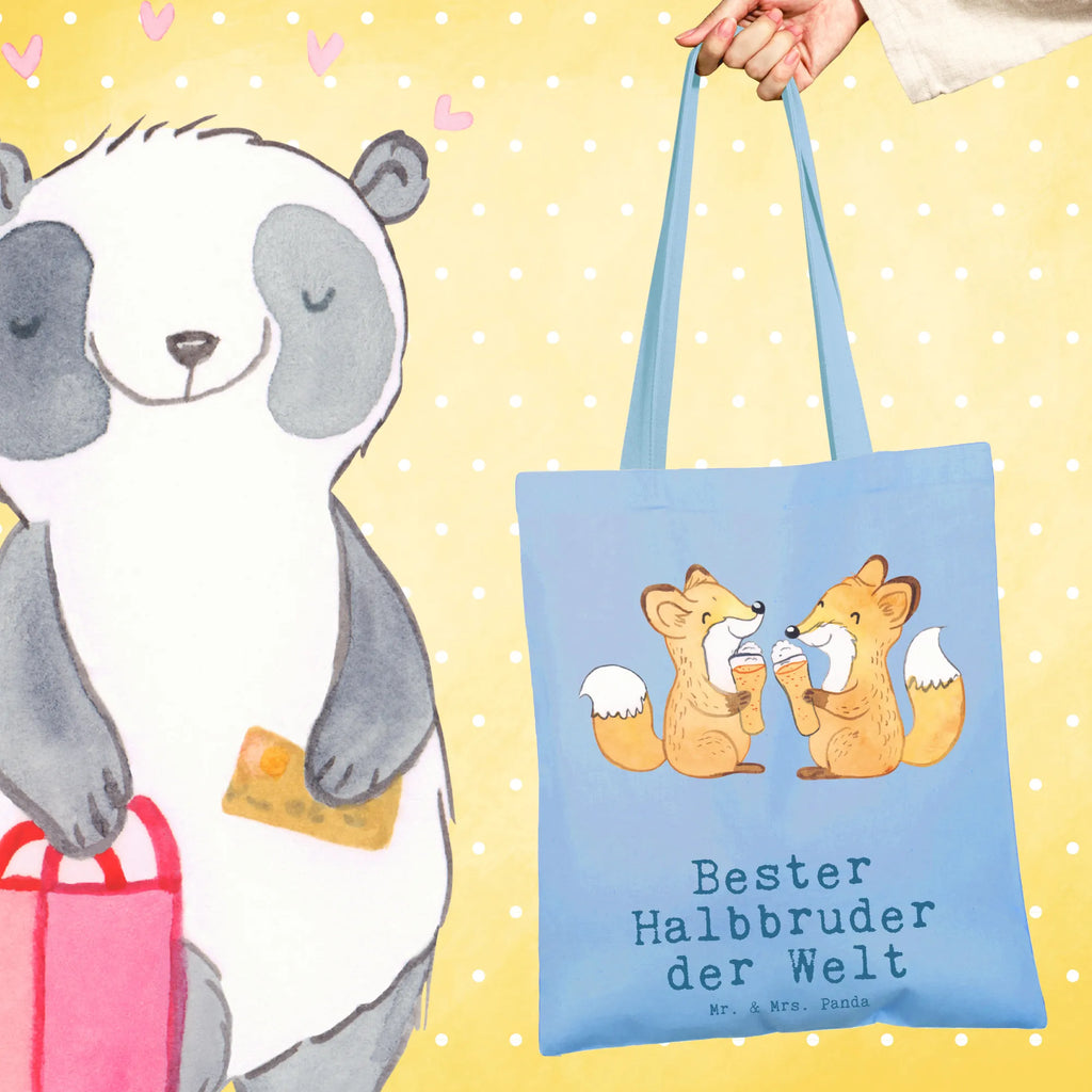 Tragetasche Fuchs Bester Halbbruder der Welt Beuteltasche, Beutel, Einkaufstasche, Jutebeutel, Stoffbeutel, Tasche, Shopper, Umhängetasche, Strandtasche, Schultertasche, Stofftasche, Tragetasche, Badetasche, Jutetasche, Einkaufstüte, Laptoptasche, für, Dankeschön, Geschenk, Schenken, Geburtstag, Geburtstagsgeschenk, Geschenkidee, Danke, Bedanken, Mitbringsel, Freude machen, Geschenktipp, Halbbruder, Stiefbruder, Stief, Stiefgeschwister, Bruder, Brudi, Geschwister, Bruderherz, Schwester, Familie, Kleinigkeit, Brother, Bester, Sohn