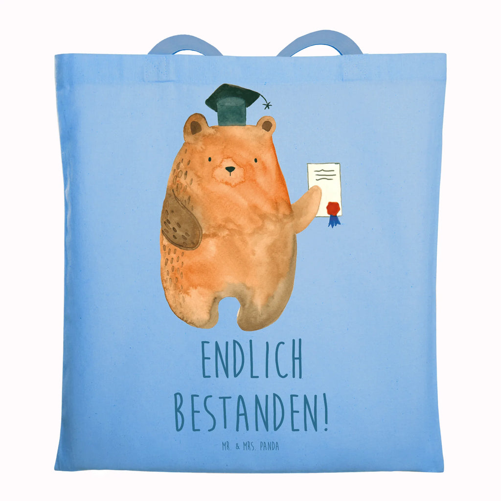 Tragetasche Bär Prüfung Beuteltasche, Beutel, Einkaufstasche, Jutebeutel, Stoffbeutel, Tasche, Shopper, Umhängetasche, Strandtasche, Schultertasche, Stofftasche, Tragetasche, Badetasche, Jutetasche, Einkaufstüte, Laptoptasche, Bär, Teddy, Teddybär, Abitur, Prüfungen, Prüfung bestanden, Abschluss, Zeugnis, Abschlusszeugnis