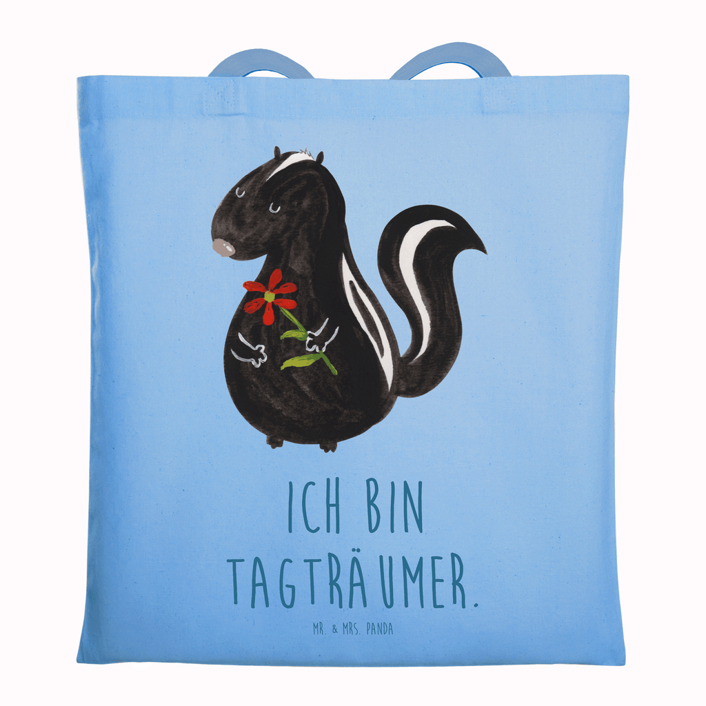 Tragetasche Stinktier Blume Beuteltasche, Beutel, Einkaufstasche, Jutebeutel, Stoffbeutel, Tasche, Shopper, Umhängetasche, Strandtasche, Schultertasche, Stofftasche, Tragetasche, Badetasche, Jutetasche, Einkaufstüte, Laptoptasche, Stinktier, Skunk, Wildtier, Raubtier, Stinker, Stinki, Tagträumer, verträumt, Dreams, Träume