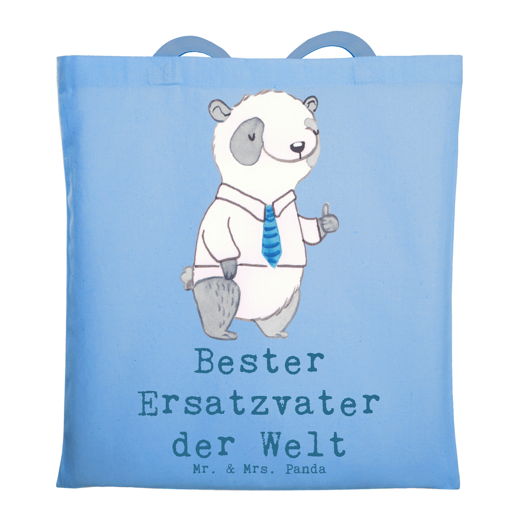 Tragetasche Panda Bester Ersatzvater der Welt Beuteltasche, Beutel, Einkaufstasche, Jutebeutel, Stoffbeutel, Tasche, Shopper, Umhängetasche, Strandtasche, Schultertasche, Stofftasche, Tragetasche, Badetasche, Jutetasche, Einkaufstüte, Laptoptasche, für, Dankeschön, Geschenk, Schenken, Geburtstag, Geburtstagsgeschenk, Geschenkidee, Danke, Bedanken, Mitbringsel, Freude machen, Geschenktipp, Bester, Ersatzvater, Ersatz, zweiter, Vater, Papa, Dad, Daddy, Paps, Papi, Vati, Eltern, Geschenk Vater, Mann, Familie, Kleinigkeit