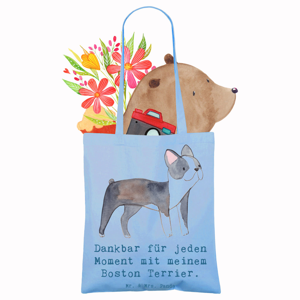 Tragetasche Boston Terrier Moment Beuteltasche, Beutel, Einkaufstasche, Jutebeutel, Stoffbeutel, Tasche, Shopper, Umhängetasche, Strandtasche, Schultertasche, Stofftasche, Tragetasche, Badetasche, Jutetasche, Einkaufstüte, Laptoptasche, Hund, Hunderasse, Rassehund, Hundebesitzer, Geschenk, Tierfreund, Schenken, Welpe, Boston Terrier