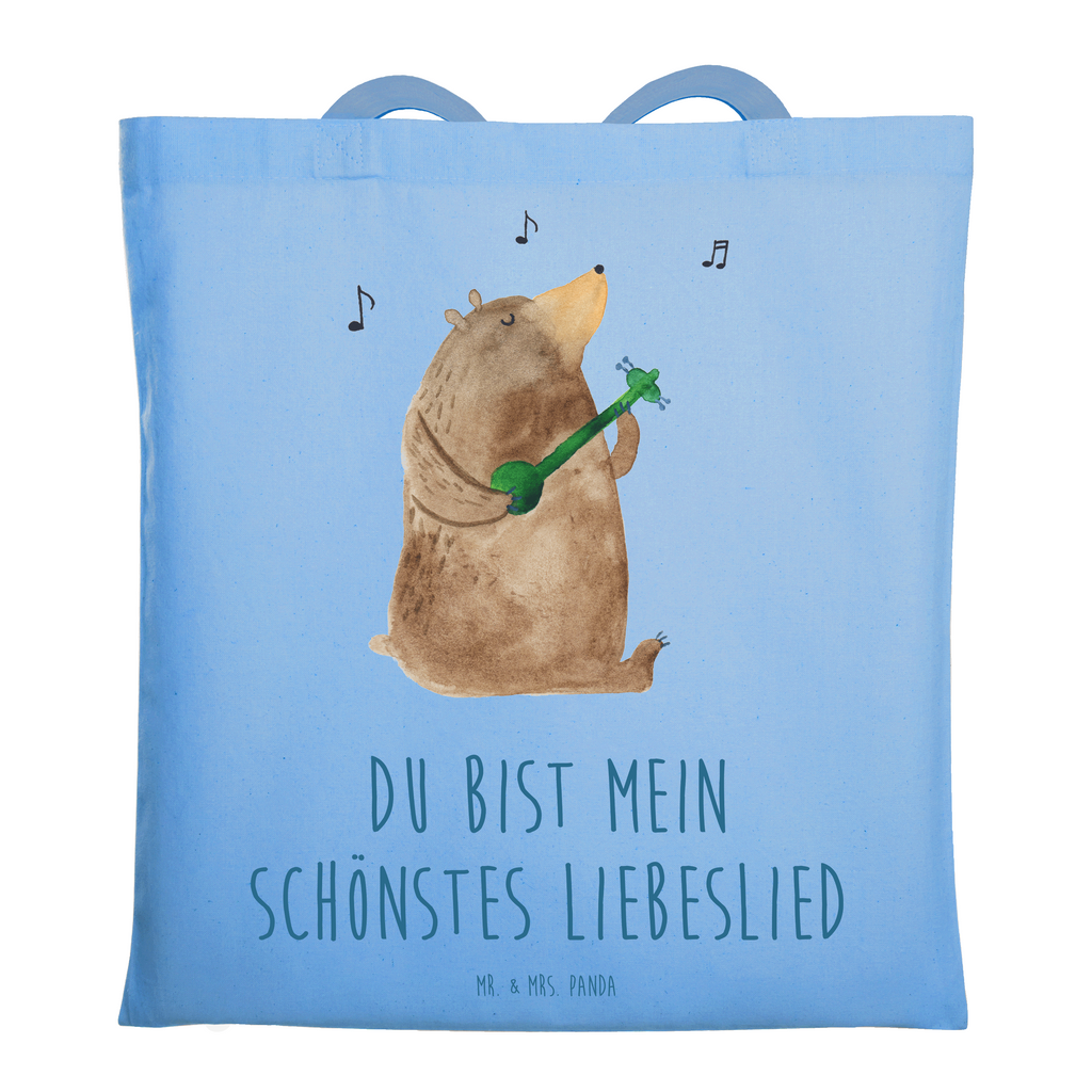 Tragetasche Bär Lied Beuteltasche, Beutel, Einkaufstasche, Jutebeutel, Stoffbeutel, Tasche, Shopper, Umhängetasche, Strandtasche, Schultertasche, Stofftasche, Tragetasche, Badetasche, Jutetasche, Einkaufstüte, Laptoptasche, Bär, Teddy, Teddybär, Bärchen, Bear, Liebeslied, Lied, Song, Valentinstag, Valentine, Geschenk, Partner, Liebe, Freundin, Frau, Herz, Spruch