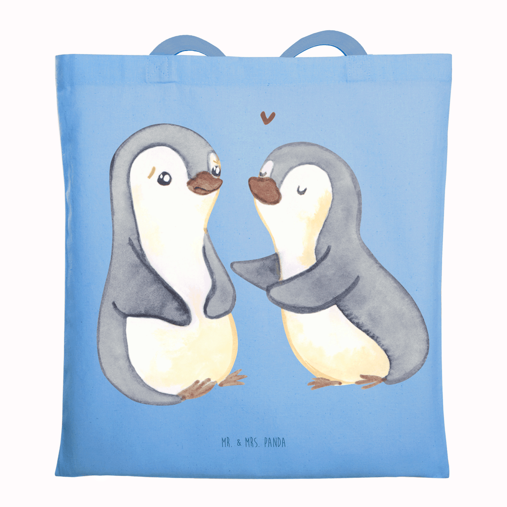 Tragetasche Pinguine trösten Beuteltasche, Beutel, Einkaufstasche, Jutebeutel, Stoffbeutel, Tasche, Shopper, Umhängetasche, Strandtasche, Schultertasche, Stofftasche, Tragetasche, Badetasche, Jutetasche, Einkaufstüte, Laptoptasche, Liebe, Partner, Freund, Freundin, Ehemann, Ehefrau, Heiraten, Verlobung, Heiratsantrag, Liebesgeschenk, Jahrestag, Hocheitstag, Valentinstag, Geschenk für Frauen, Hochzeitstag, Mitbringsel, Geschenk für Freundin, Geschenk für Partner, Liebesbeweis, für Männer, für Ehemann