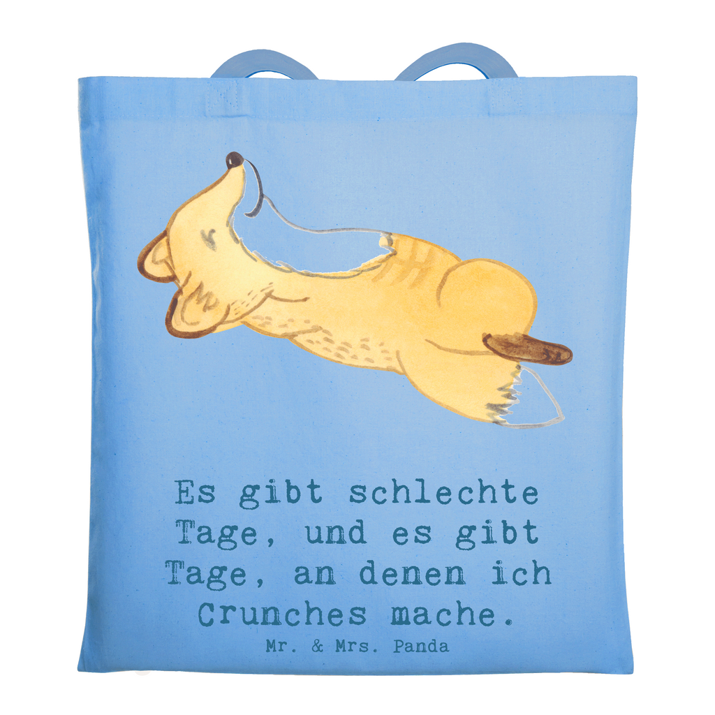 Tragetasche Fuchs Crunches Beuteltasche, Beutel, Einkaufstasche, Jutebeutel, Stoffbeutel, Tasche, Shopper, Umhängetasche, Strandtasche, Schultertasche, Stofftasche, Tragetasche, Badetasche, Jutetasche, Einkaufstüte, Laptoptasche, Geschenk, Sport, Sportart, Hobby, Schenken, Danke, Dankeschön, Auszeichnung, Gewinn, Sportler, Crunches, Fitness, Bauchpressen, Fitnessstudio