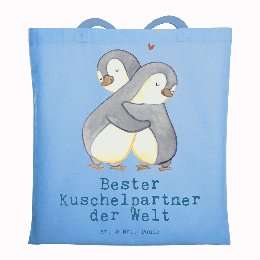 Tragetasche Pinguin Bester Kuschelpartner der Welt Beuteltasche, Beutel, Einkaufstasche, Jutebeutel, Stoffbeutel, Tasche, Shopper, Umhängetasche, Strandtasche, Schultertasche, Stofftasche, Tragetasche, Badetasche, Jutetasche, Einkaufstüte, Laptoptasche, für, Dankeschön, Geschenk, Schenken, Geburtstag, Geburtstagsgeschenk, Geschenkidee, Danke, Bedanken, Mitbringsel, Freude machen, Geschenktipp, Kuschelpartner, Lebenspartner, Ehepartner, Partner, Ehemann, Ehefrau, Kuscheln, Bett, Liebe, Freund, Freundin, Hochzeitstag, verliebt