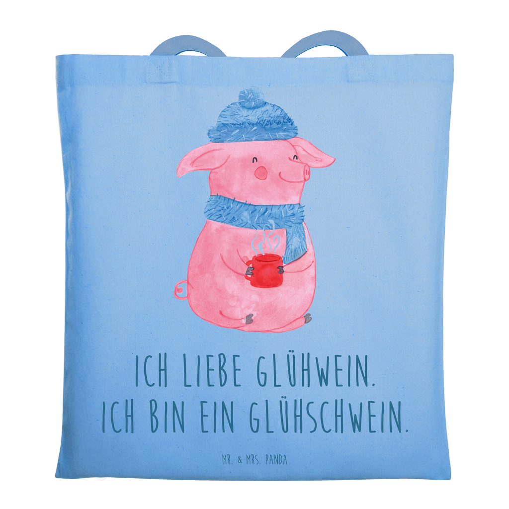 Tragetasche Glühschwein Beuteltasche, Beutel, Einkaufstasche, Jutebeutel, Stoffbeutel, Tasche, Shopper, Umhängetasche, Strandtasche, Schultertasche, Stofftasche, Tragetasche, Badetasche, Jutetasche, Einkaufstüte, Laptoptasche, Winter, Weihnachten, Weihnachtsdeko, Nikolaus, Advent, Heiligabend, Wintermotiv, Glühschwein, Glühwein, Weihnachtsmarkt, Punsch