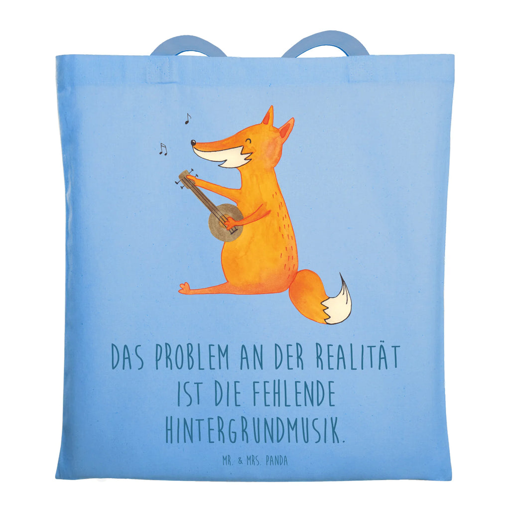 Tragetasche Fuchs Gitarre Beuteltasche, Beutel, Einkaufstasche, Jutebeutel, Stoffbeutel, Tasche, Shopper, Umhängetasche, Strandtasche, Schultertasche, Stofftasche, Tragetasche, Badetasche, Jutetasche, Einkaufstüte, Laptoptasche, Fuchs, Füchse, Geschenk Musiker, Musik Spruch, Musikerin, Sänger, Sängerin, Gitarre