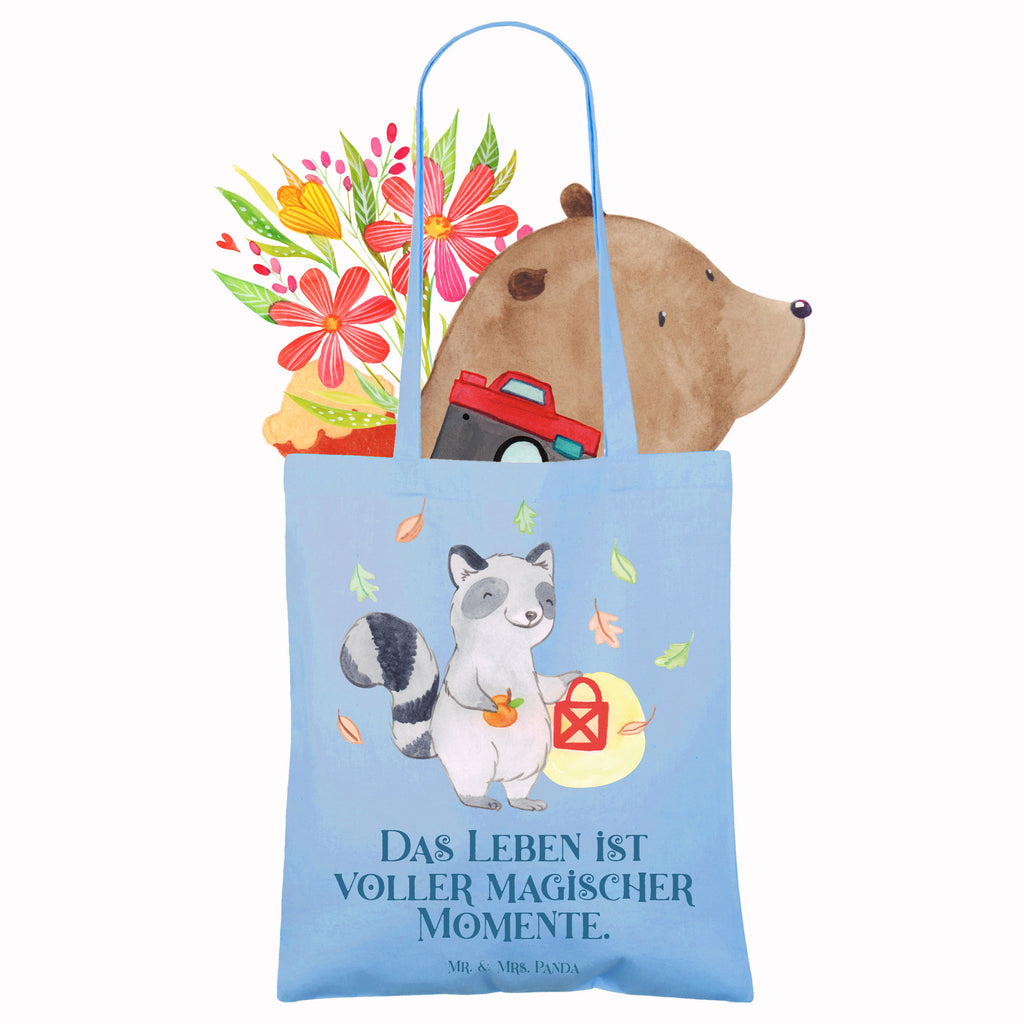 Tragetasche Waschbär Laterne Beuteltasche, Beutel, Einkaufstasche, Jutebeutel, Stoffbeutel, Tasche, Shopper, Umhängetasche, Strandtasche, Schultertasche, Stofftasche, Tragetasche, Badetasche, Jutetasche, Einkaufstüte, Laptoptasche, Halloween, Deko, Martinssingen, Dekoration, Geschenke, Schenken, Halloween Deko, Trick or Treat, Süßes sonst gibt's saures, Waschbär, Laterne, Herbst