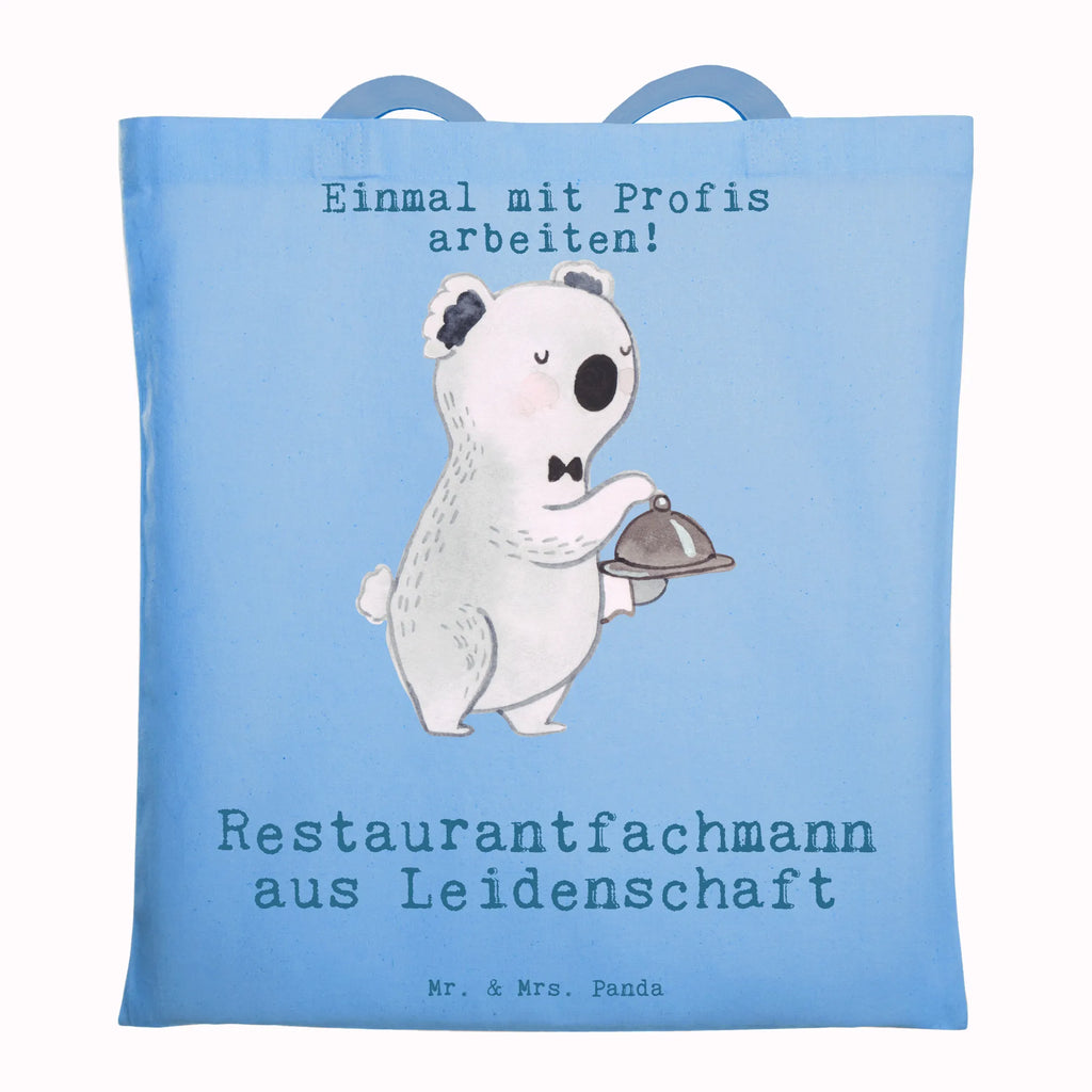 Tragetasche Restaurantfachmann aus Leidenschaft Beuteltasche, Beutel, Einkaufstasche, Jutebeutel, Stoffbeutel, Tasche, Shopper, Umhängetasche, Strandtasche, Schultertasche, Stofftasche, Tragetasche, Badetasche, Jutetasche, Einkaufstüte, Laptoptasche, Beruf, Ausbildung, Jubiläum, Abschied, Rente, Kollege, Kollegin, Geschenk, Schenken, Arbeitskollege, Mitarbeiter, Firma, Danke, Dankeschön