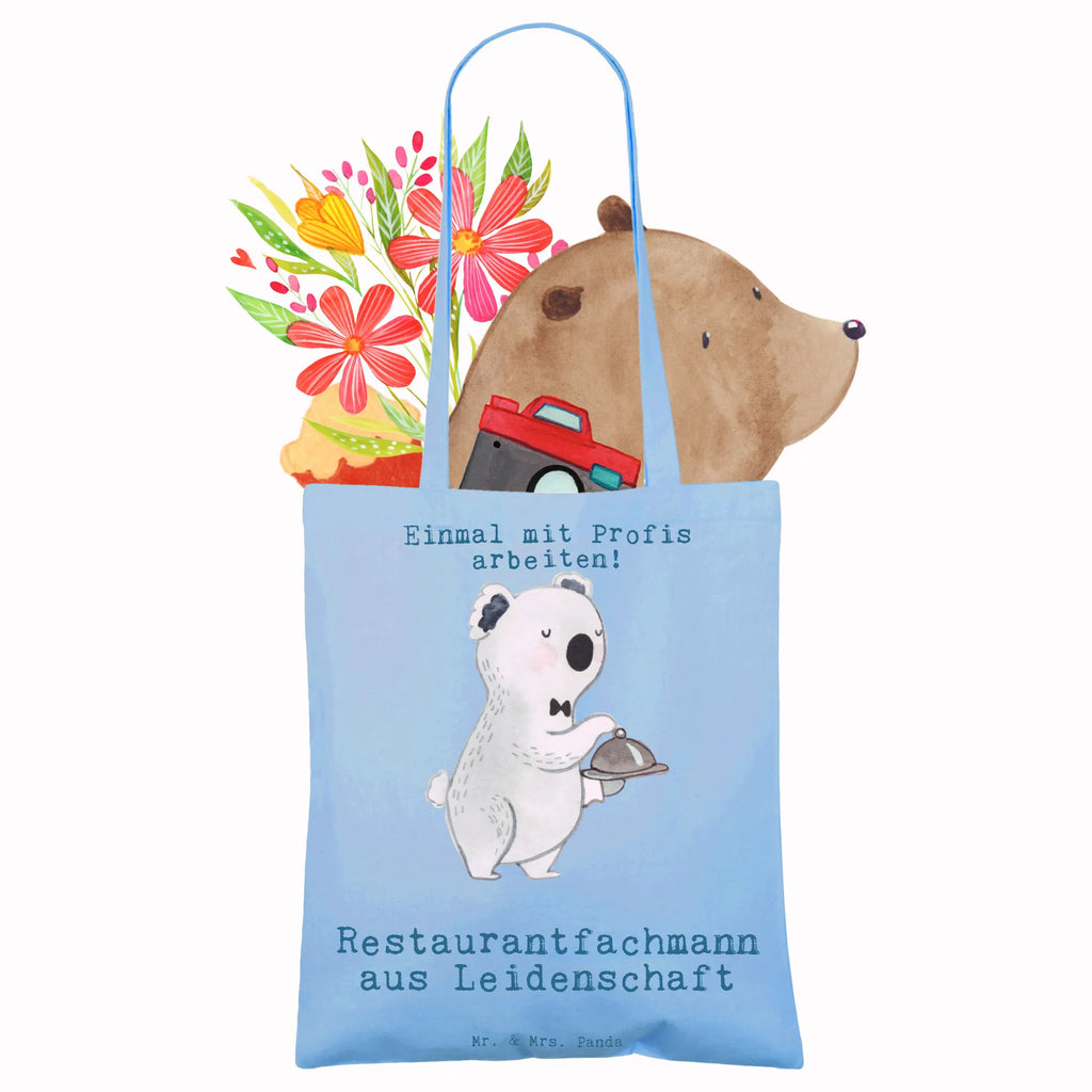 Tragetasche Restaurantfachmann aus Leidenschaft Beuteltasche, Beutel, Einkaufstasche, Jutebeutel, Stoffbeutel, Tasche, Shopper, Umhängetasche, Strandtasche, Schultertasche, Stofftasche, Tragetasche, Badetasche, Jutetasche, Einkaufstüte, Laptoptasche, Beruf, Ausbildung, Jubiläum, Abschied, Rente, Kollege, Kollegin, Geschenk, Schenken, Arbeitskollege, Mitarbeiter, Firma, Danke, Dankeschön