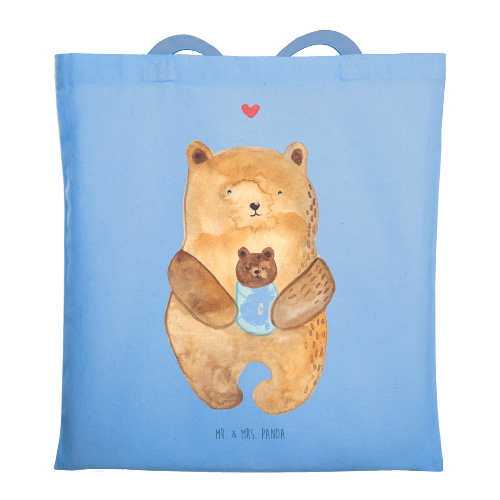 Tragetasche Bär Baby Beuteltasche, Beutel, Einkaufstasche, Jutebeutel, Stoffbeutel, Tasche, Shopper, Umhängetasche, Strandtasche, Schultertasche, Stofftasche, Tragetasche, Badetasche, Jutetasche, Einkaufstüte, Laptoptasche, Bär, Teddy, Teddybär, Eltern, Mutter, Baby, Taufe, Geburt, Nichte, Neffe, Enkel, Enkelin, Täufling, Geburtstag, Glückwunsch