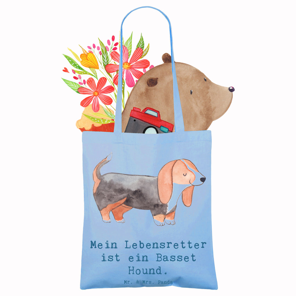 Tragetasche Basset Hound Lebensretter Beuteltasche, Beutel, Einkaufstasche, Jutebeutel, Stoffbeutel, Tasche, Shopper, Umhängetasche, Strandtasche, Schultertasche, Stofftasche, Tragetasche, Badetasche, Jutetasche, Einkaufstüte, Laptoptasche, Hund, Hunderasse, Rassehund, Hundebesitzer, Geschenk, Tierfreund, Schenken, Welpe, Basset Hound, Basset