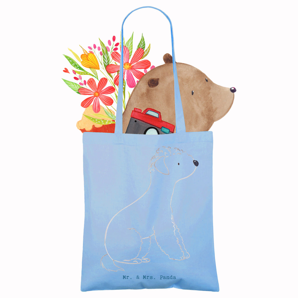 Tragetasche Bedlington Terrier Lebensretter Beuteltasche, Beutel, Einkaufstasche, Jutebeutel, Stoffbeutel, Tasche, Shopper, Umhängetasche, Strandtasche, Schultertasche, Stofftasche, Tragetasche, Badetasche, Jutetasche, Einkaufstüte, Laptoptasche, Hund, Hunderasse, Rassehund, Hundebesitzer, Geschenk, Tierfreund, Schenken, Welpe, Bedlington Terrier, Terrier