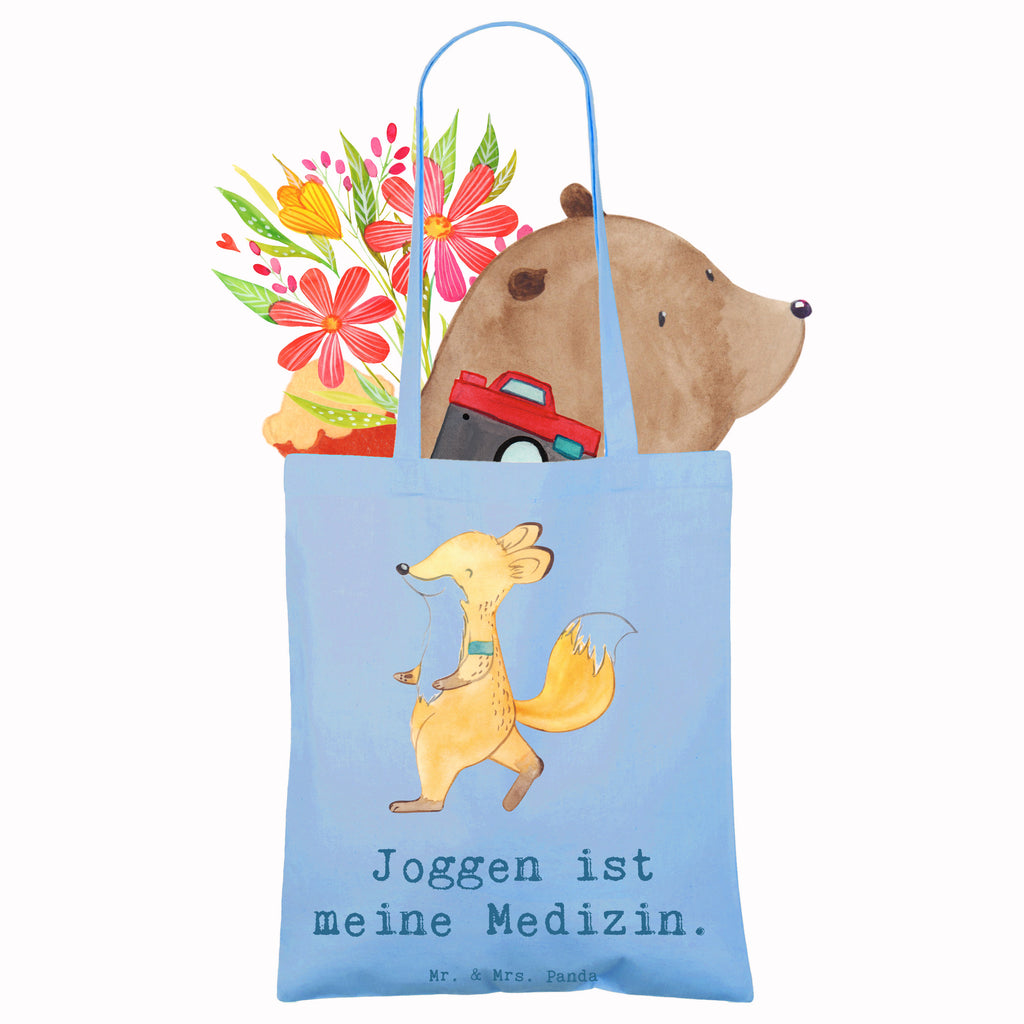 Tragetasche Fuchs Joggen Beuteltasche, Beutel, Einkaufstasche, Jutebeutel, Stoffbeutel, Tasche, Shopper, Umhängetasche, Strandtasche, Schultertasche, Stofftasche, Tragetasche, Badetasche, Jutetasche, Einkaufstüte, Laptoptasche, Geschenk, Sport, Sportart, Hobby, Schenken, Danke, Dankeschön, Auszeichnung, Gewinn, Sportler, Joggen, Dauerlauf, Laufsport, Laufen