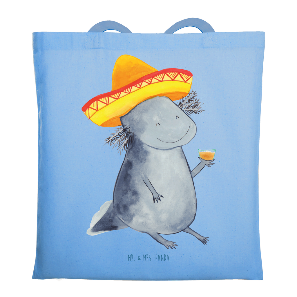 Tragetasche Axolotl Tequila Beuteltasche, Beutel, Einkaufstasche, Jutebeutel, Stoffbeutel, Tasche, Shopper, Umhängetasche, Strandtasche, Schultertasche, Stofftasche, Tragetasche, Badetasche, Jutetasche, Einkaufstüte, Laptoptasche, Axolotl, Molch, Mexico, Mexiko, Sombrero, Zitrone, Tequila, Motivation, Spruch, Schwanzlurch, Lurch, Lurche, Axolot, Feuerdrache, Feuersalamander