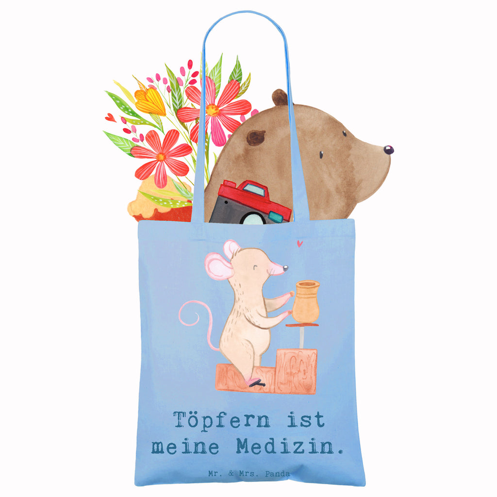 Tragetasche Maus Töpfern Beuteltasche, Beutel, Einkaufstasche, Jutebeutel, Stoffbeutel, Tasche, Shopper, Umhängetasche, Strandtasche, Schultertasche, Stofftasche, Tragetasche, Badetasche, Jutetasche, Einkaufstüte, Laptoptasche, Geschenk, Sport, Sportart, Hobby, Schenken, Danke, Dankeschön, Auszeichnung, Gewinn, Sportler, Töpfern, Töpferei, Töpferkurs