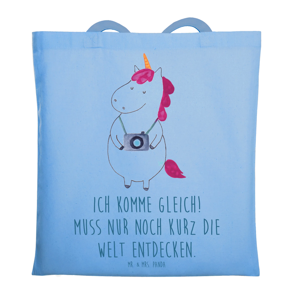 Tragetasche Einhorn Fotograf Beuteltasche, Beutel, Einkaufstasche, Jutebeutel, Stoffbeutel, Tasche, Shopper, Umhängetasche, Strandtasche, Schultertasche, Stofftasche, Tragetasche, Badetasche, Jutetasche, Einkaufstüte, Laptoptasche, Einhorn, Einhörner, Einhorn Deko, Pegasus, Unicorn, Fotograf, Fotografie, Kamera, Reisen, Weltreise, Weltenbummler, Urlaub, Tourist, Kurztrip, Reise, Städtereise