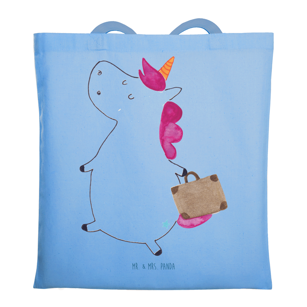 Tragetasche Einhorn Koffer Beuteltasche, Beutel, Einkaufstasche, Jutebeutel, Stoffbeutel, Tasche, Shopper, Umhängetasche, Strandtasche, Schultertasche, Stofftasche, Tragetasche, Badetasche, Jutetasche, Einkaufstüte, Laptoptasche, Einhorn, Einhörner, Einhorn Deko, Pegasus, Unicorn, unicorn, Koffer, Verreisen, Reise, Gepäck, Abenteuer, Erwachsen, Kind, albern, Spaß, lustig, witzig