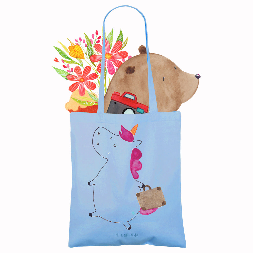 Tragetasche Einhorn Koffer Beuteltasche, Beutel, Einkaufstasche, Jutebeutel, Stoffbeutel, Tasche, Shopper, Umhängetasche, Strandtasche, Schultertasche, Stofftasche, Tragetasche, Badetasche, Jutetasche, Einkaufstüte, Laptoptasche, Einhorn, Einhörner, Einhorn Deko, Pegasus, Unicorn, unicorn, Koffer, Verreisen, Reise, Gepäck, Abenteuer, Erwachsen, Kind, albern, Spaß, lustig, witzig