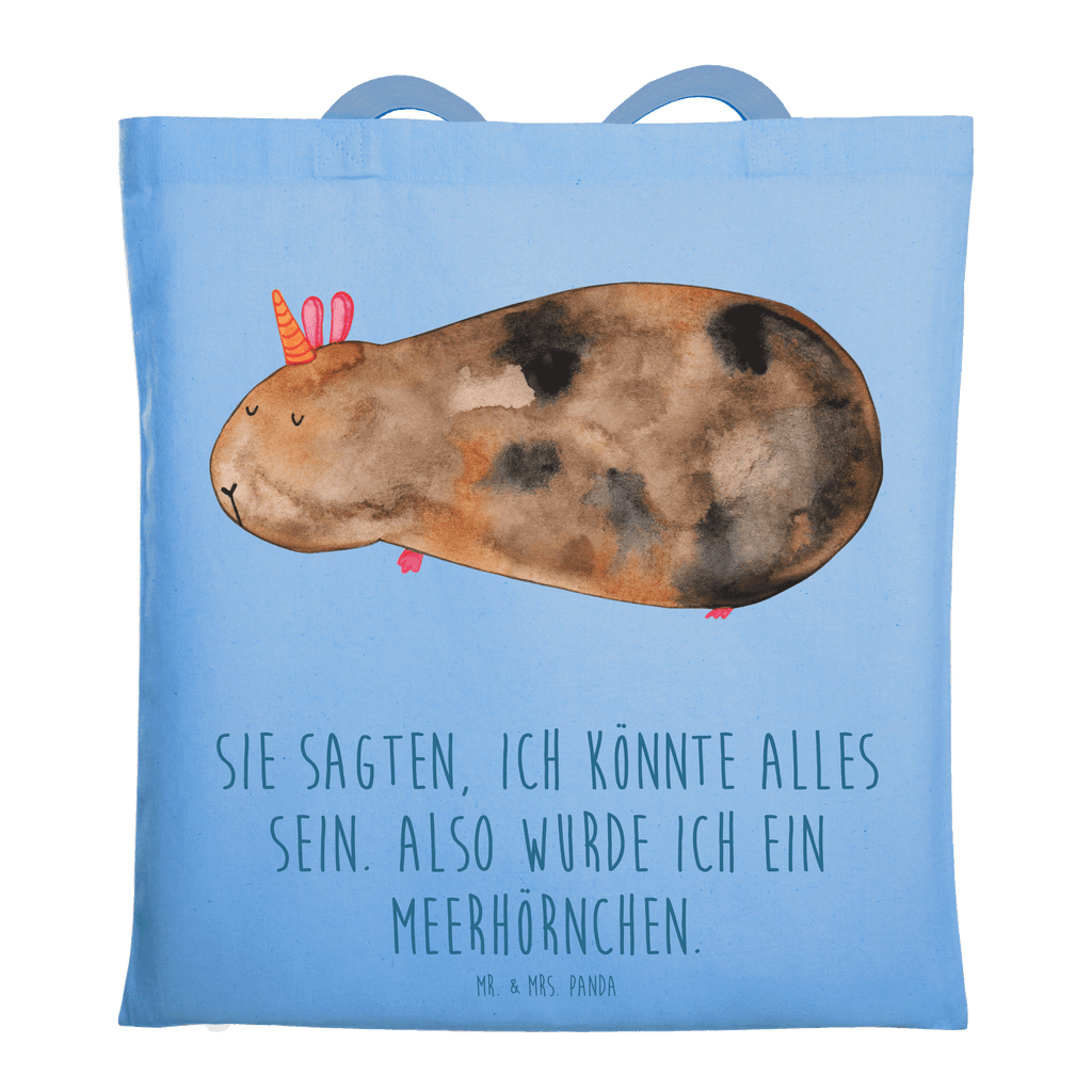 Tragetasche Meerhörnchen Beuteltasche, Beutel, Einkaufstasche, Jutebeutel, Stoffbeutel, Tasche, Shopper, Umhängetasche, Strandtasche, Schultertasche, Stofftasche, Tragetasche, Badetasche, Jutetasche, Einkaufstüte, Laptoptasche, Einhorn, Einhörner, Einhorn Deko, Pegasus, Unicorn, Meerhörnchen, Meericorn, Meerschwein, Meerschweinchen