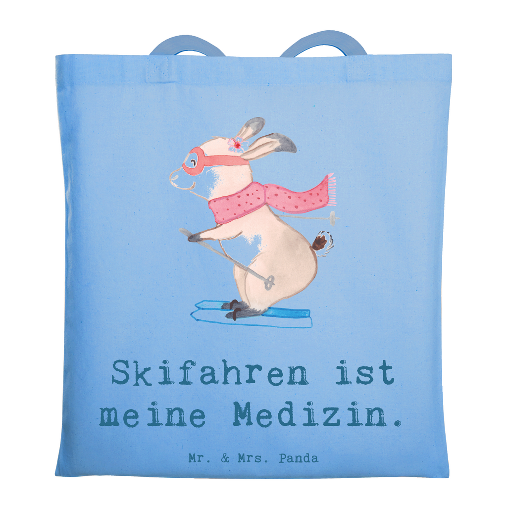 Tragetasche Hase Skifahren Beuteltasche, Beutel, Einkaufstasche, Jutebeutel, Stoffbeutel, Tasche, Shopper, Umhängetasche, Strandtasche, Schultertasche, Stofftasche, Tragetasche, Badetasche, Jutetasche, Einkaufstüte, Laptoptasche, Geschenk, Sport, Sportart, Hobby, Schenken, Danke, Dankeschön, Auszeichnung, Gewinn, Sportler, Ski fahren, Skifahren, Skisport, Skiwettbewerb, Skirennen