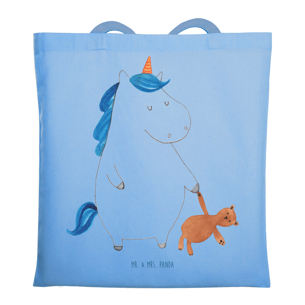 Tragetasche Einhorn Teddy Beuteltasche, Beutel, Einkaufstasche, Jutebeutel, Stoffbeutel, Tasche, Shopper, Umhängetasche, Strandtasche, Schultertasche, Stofftasche, Tragetasche, Badetasche, Jutetasche, Einkaufstüte, Laptoptasche, Einhorn, Einhörner, Einhorn Deko, Pegasus, Unicorn, schlafen, gute Nacht, Single, Bett, Träumen, Freundin, Singleleben