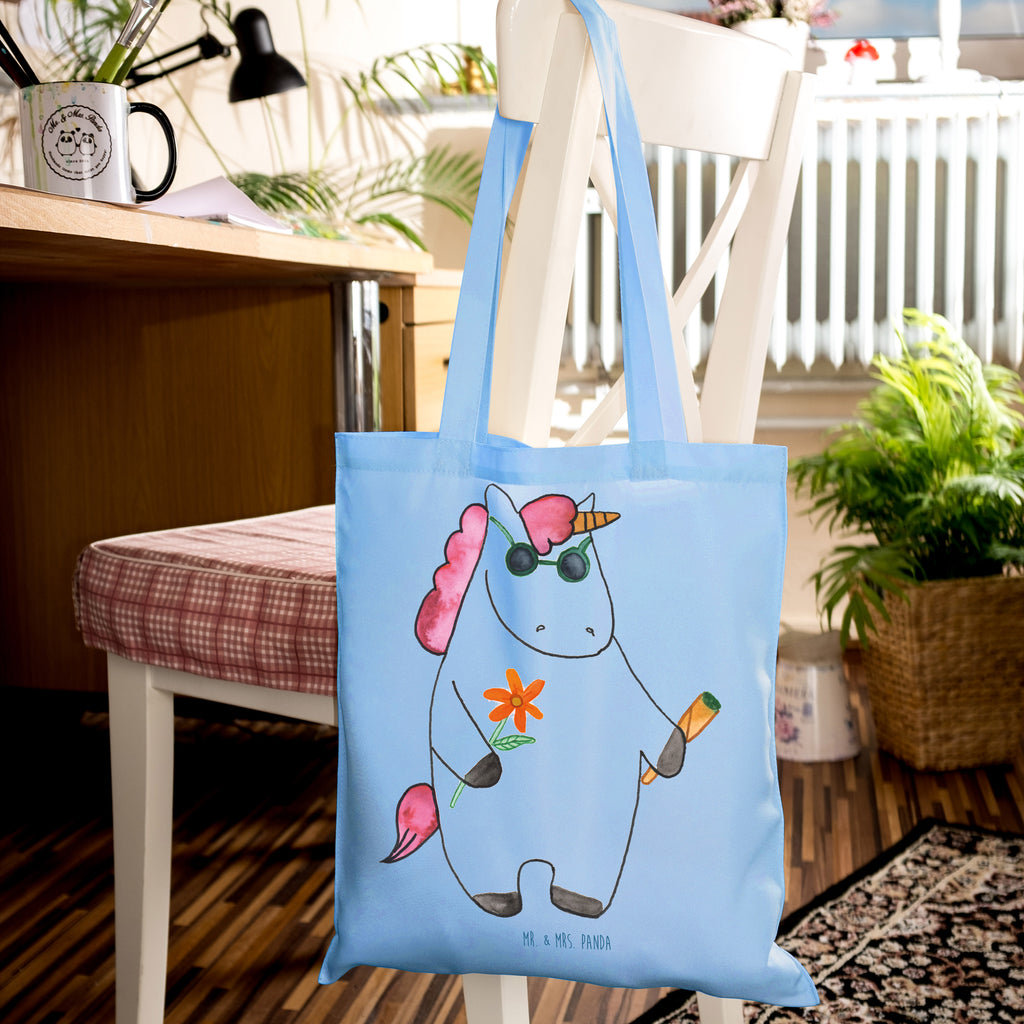 Tragetasche Einhorn Woodstock Beuteltasche, Beutel, Einkaufstasche, Jutebeutel, Stoffbeutel, Tasche, Shopper, Umhängetasche, Strandtasche, Schultertasche, Stofftasche, Tragetasche, Badetasche, Jutetasche, Einkaufstüte, Laptoptasche, Einhorn, Einhörner, Einhorn Deko, Pegasus, Unicorn, Kiffen, Joint, Zigarette, Alkohol, Party, Spaß. lustig, witzig, Woodstock