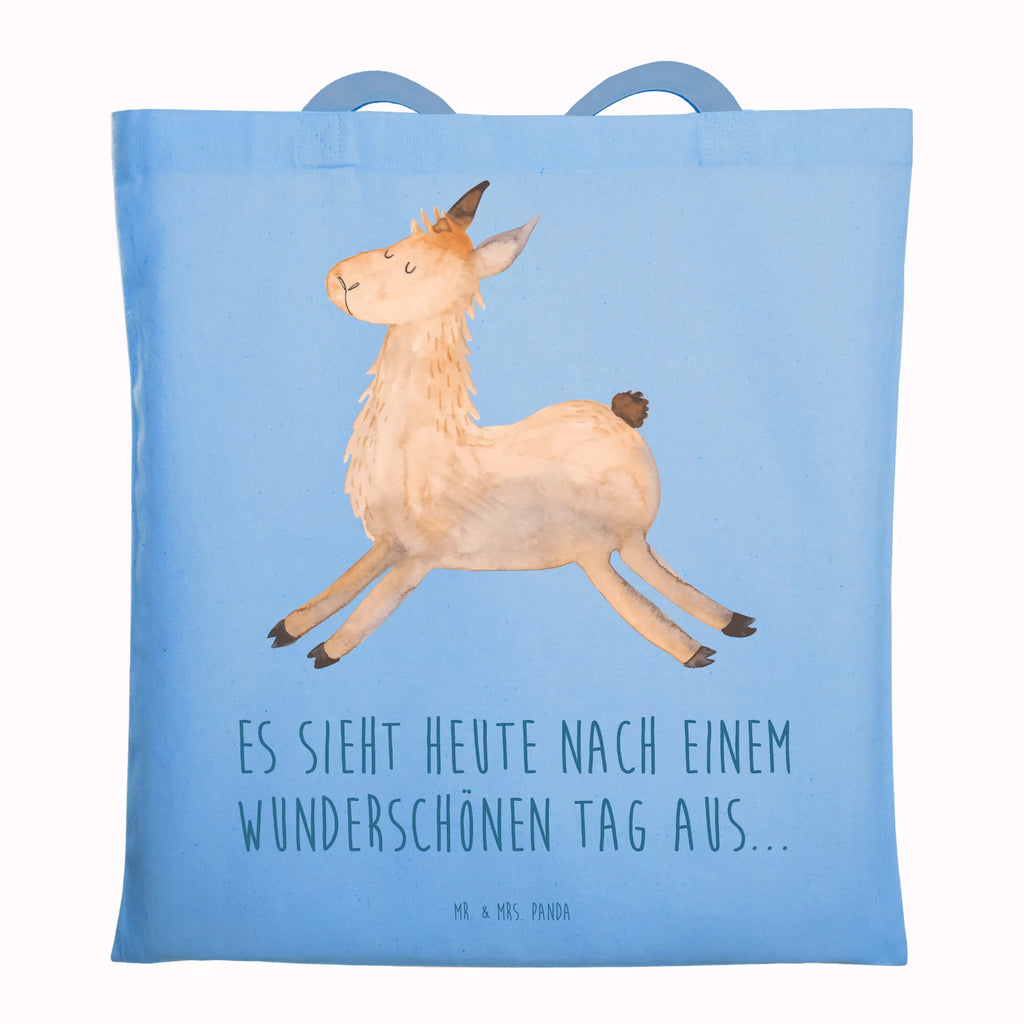 Tragetasche Lama Springen Beuteltasche, Beutel, Einkaufstasche, Jutebeutel, Stoffbeutel, Tasche, Shopper, Umhängetasche, Strandtasche, Schultertasche, Stofftasche, Tragetasche, Badetasche, Jutetasche, Einkaufstüte, Laptoptasche, Lama, Alpaka, Lamas, Lieblingstag, Happy day, fröhlich, Glück, Freundin, Liebeskummer, Neustart, guten Morgen, Start, Prüfung, Abitur