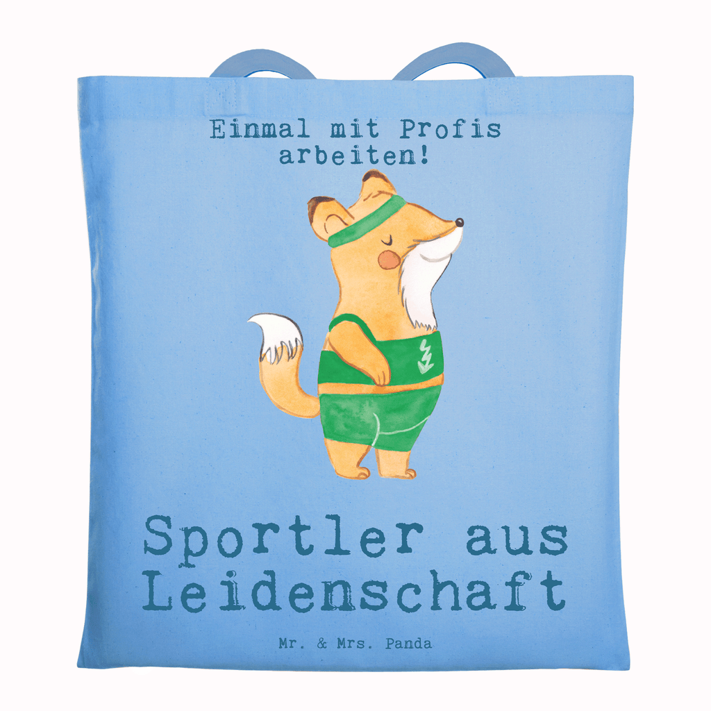 Tragetasche Sportler aus Leidenschaft Beuteltasche, Beutel, Einkaufstasche, Jutebeutel, Stoffbeutel, Tasche, Shopper, Umhängetasche, Strandtasche, Schultertasche, Stofftasche, Tragetasche, Badetasche, Jutetasche, Einkaufstüte, Laptoptasche, Beruf, Ausbildung, Jubiläum, Abschied, Rente, Kollege, Kollegin, Geschenk, Schenken, Arbeitskollege, Mitarbeiter, Firma, Danke, Dankeschön