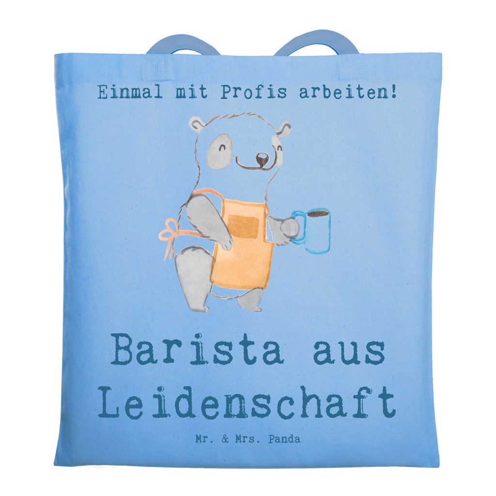 Tragetasche Barista aus Leidenschaft Beuteltasche, Beutel, Einkaufstasche, Jutebeutel, Stoffbeutel, Tasche, Shopper, Umhängetasche, Strandtasche, Schultertasche, Stofftasche, Tragetasche, Badetasche, Jutetasche, Einkaufstüte, Laptoptasche, Beruf, Ausbildung, Jubiläum, Abschied, Rente, Kollege, Kollegin, Geschenk, Schenken, Arbeitskollege, Mitarbeiter, Firma, Danke, Dankeschön, Barista, Eröffnung Cafe, Kaffee