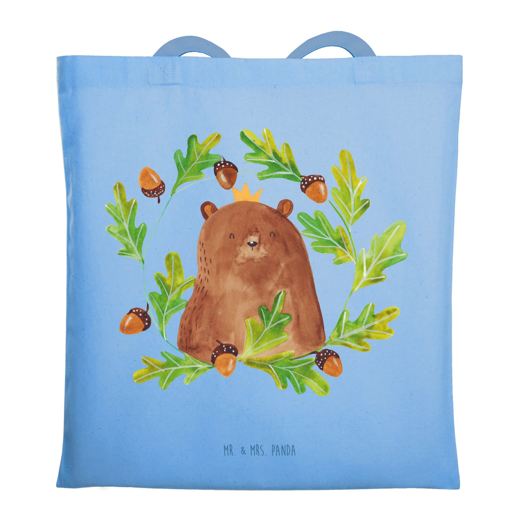 Tragetasche Bär König Beuteltasche, Beutel, Einkaufstasche, Jutebeutel, Stoffbeutel, Tasche, Shopper, Umhängetasche, Strandtasche, Schultertasche, Stofftasche, Tragetasche, Badetasche, Jutetasche, Einkaufstüte, Laptoptasche, Bär, Teddy, Teddybär, Papa, Papa Bär, bester Vater, bester Papa, weltbester Papa, Vatertag, Vater, Dad, Daddy, Papi